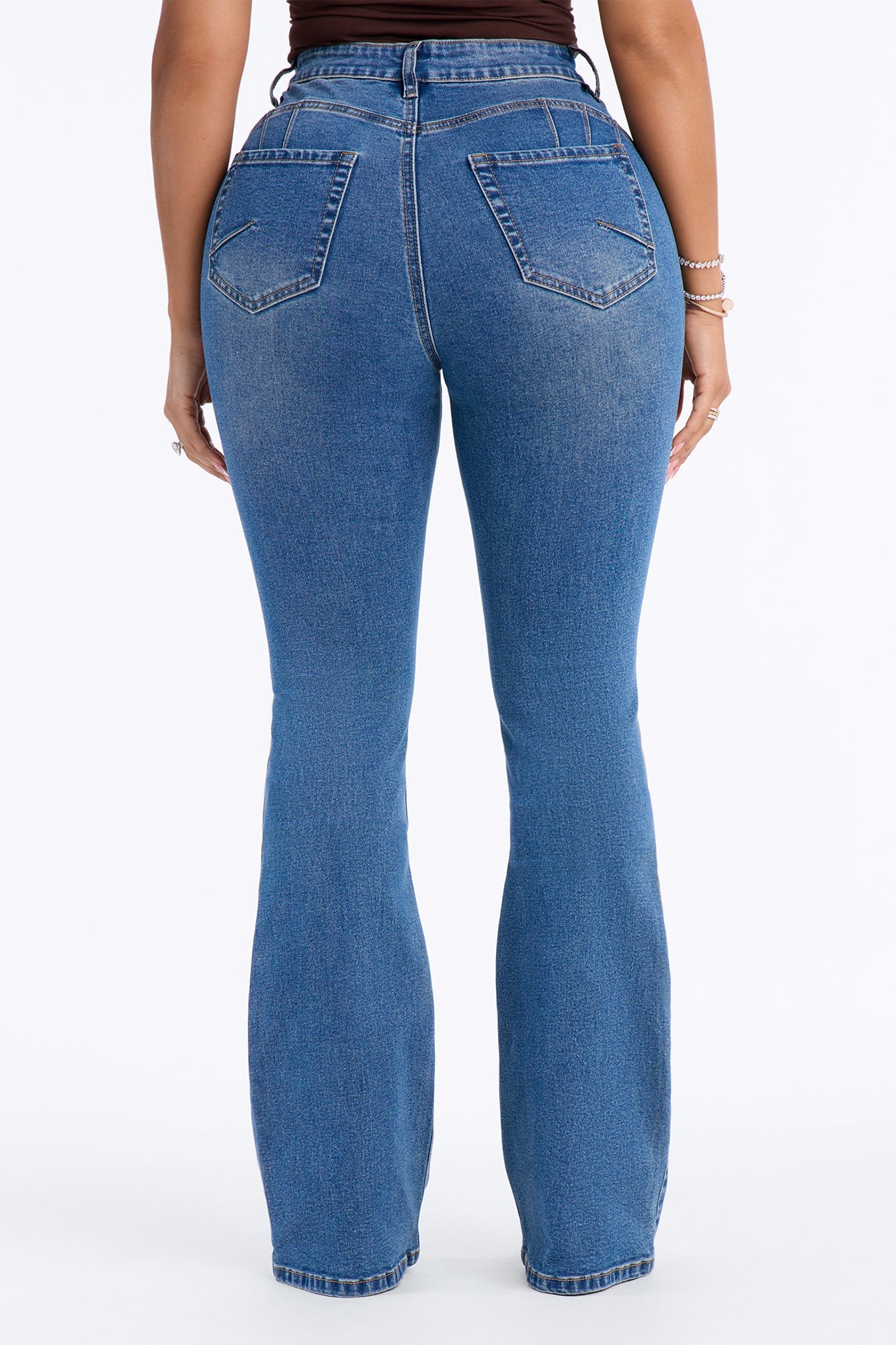 Tall Tucson Booty Lifting Stretch Bootcut Jeans - Medium Wash image 12