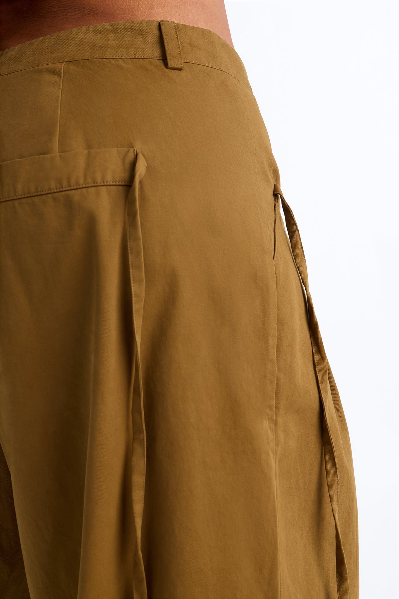 Tessa Twill Wide Leg Pant 32″ - Olive image 5