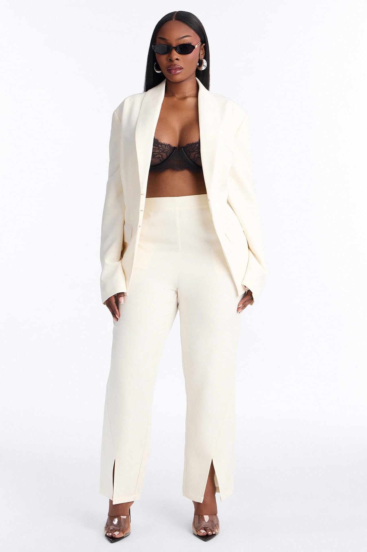 About Her Business Capri Trouser Pant - Ivory image 1