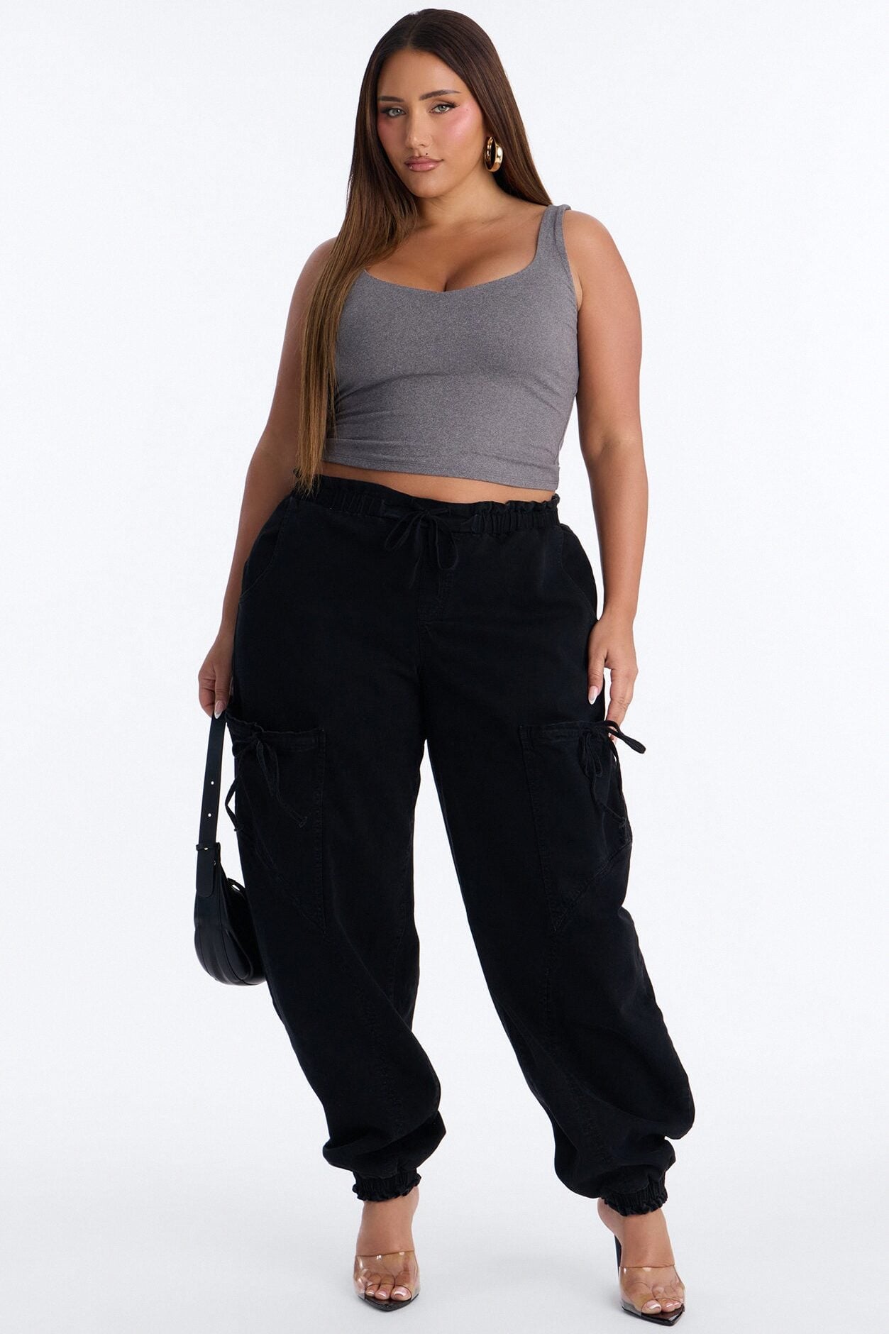 Quinn Double Lined Tank Top - Charcoal image 1
