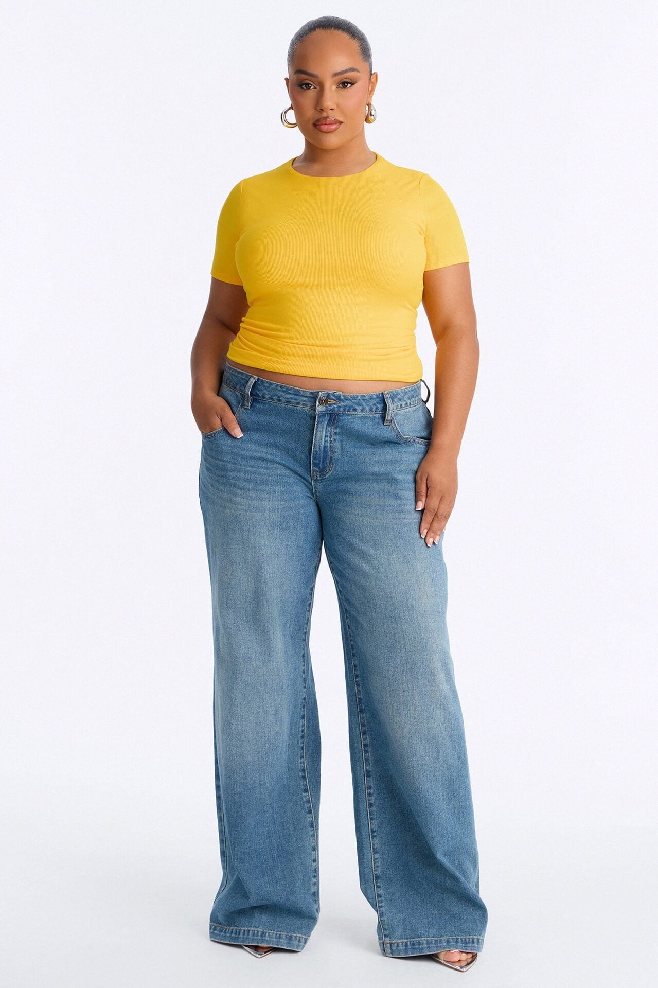 Chloe Crew Neck Short Sleeve Tee - Orange image 1