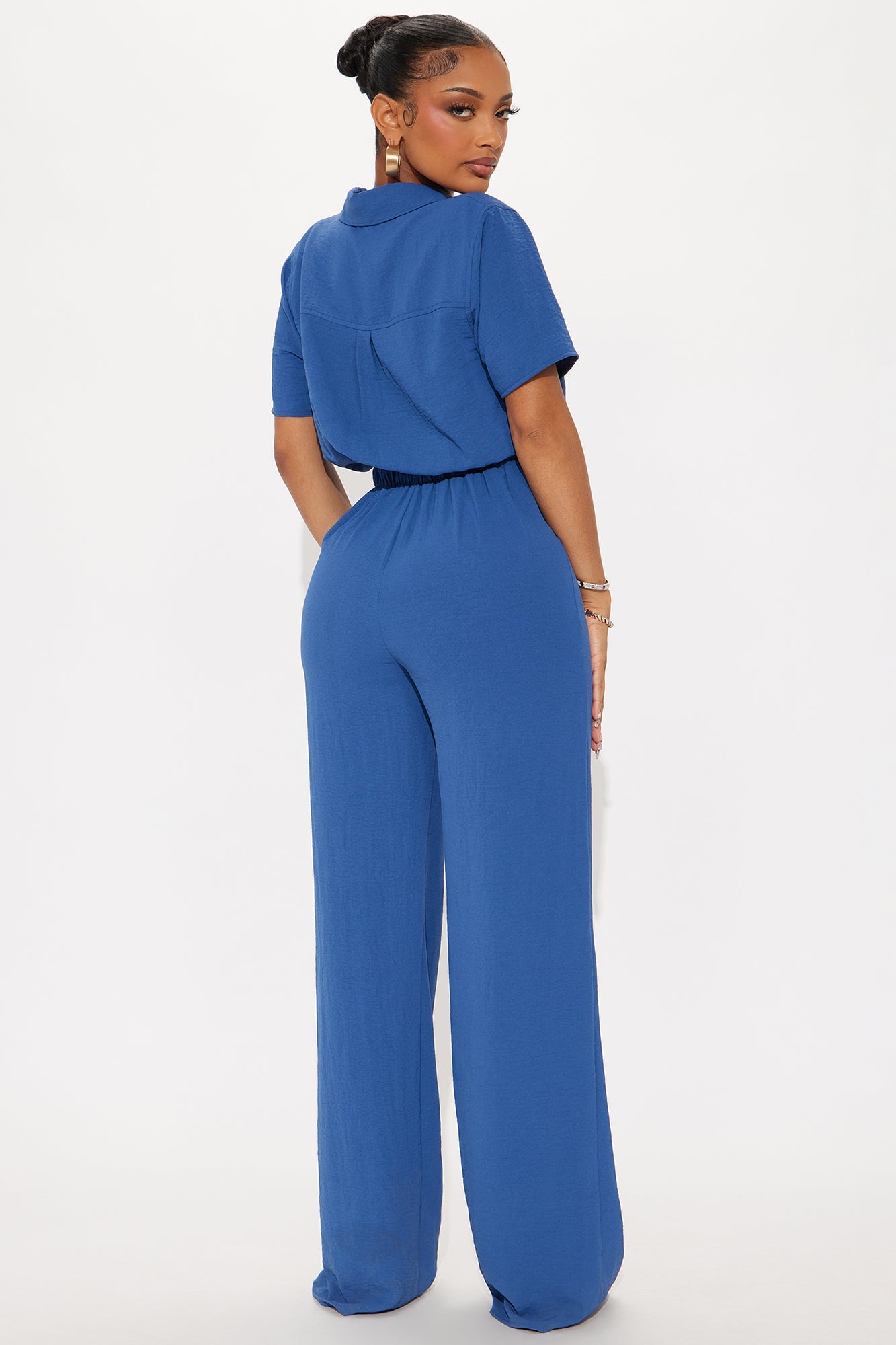 Makenzie Short Sleeve Jumpsuit - SlateBlue image 6