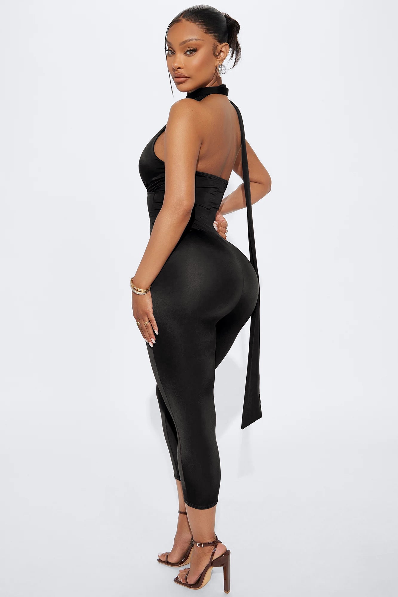 Arlene Capri Jumpsuit - Black image 7