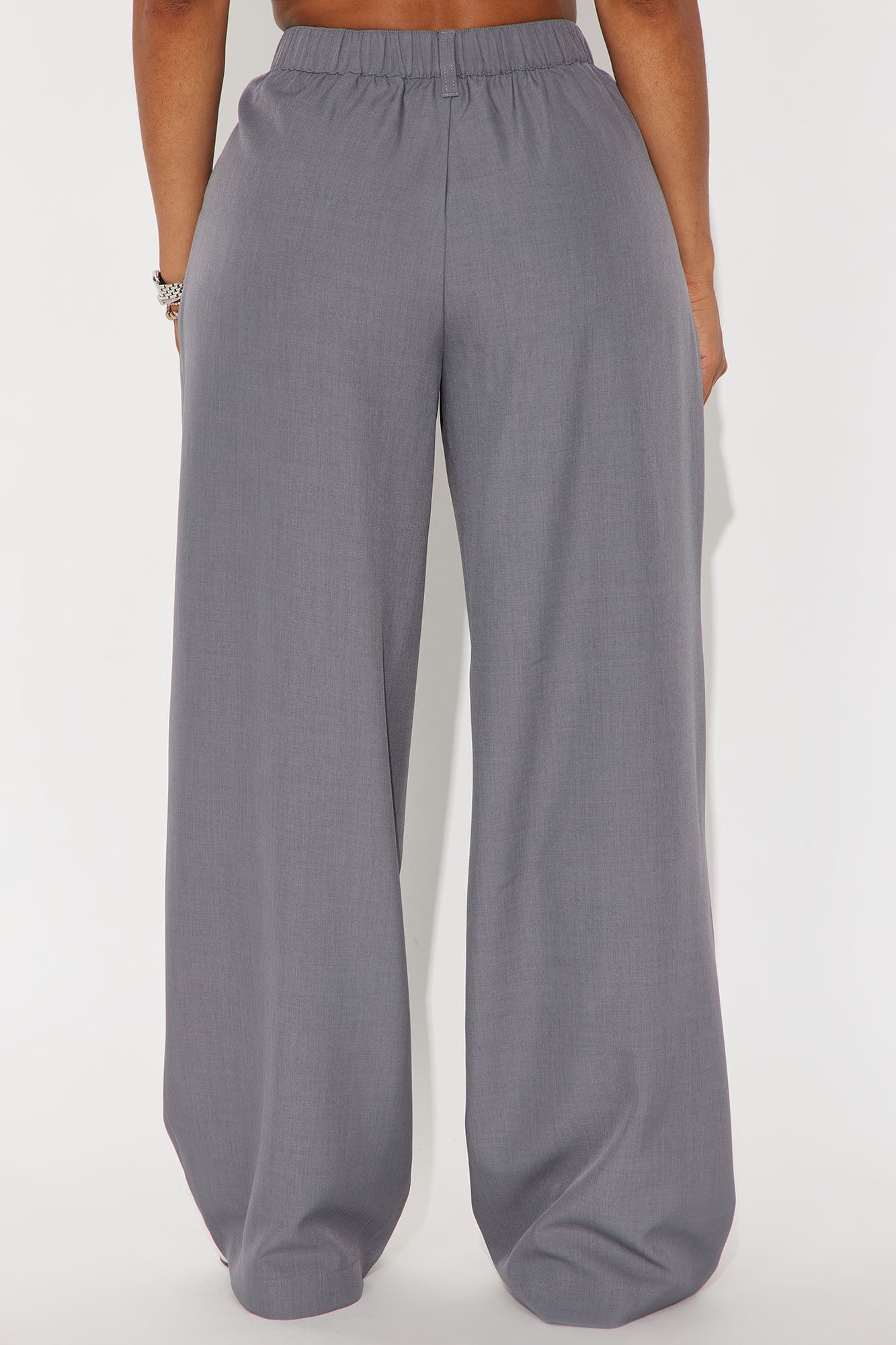 Cami Wide Leg Trouser Pant - Grey image 6