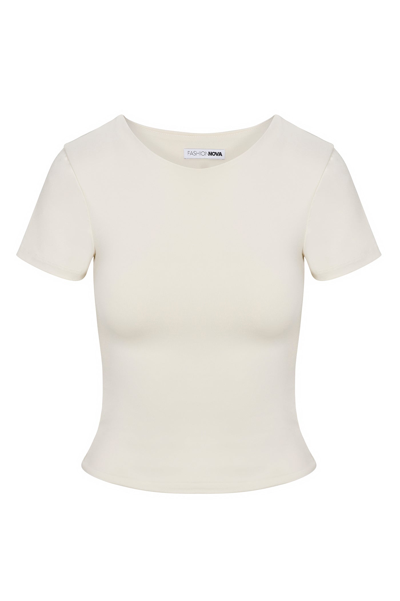 Contour Double Lined Short Sleeve Baby Tee - Bone image 11