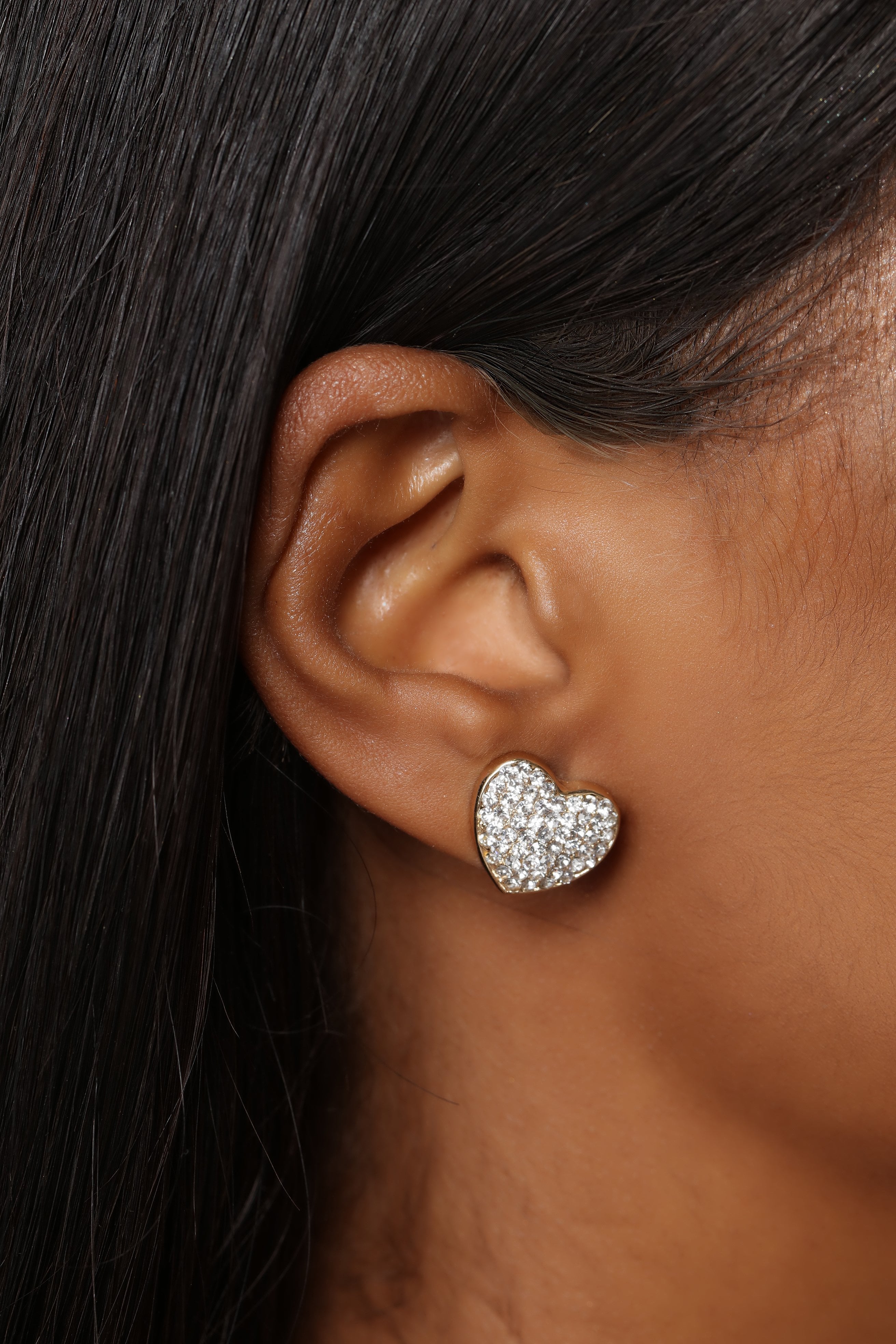 My Tiny Little Heart Earrings - Gold image 1