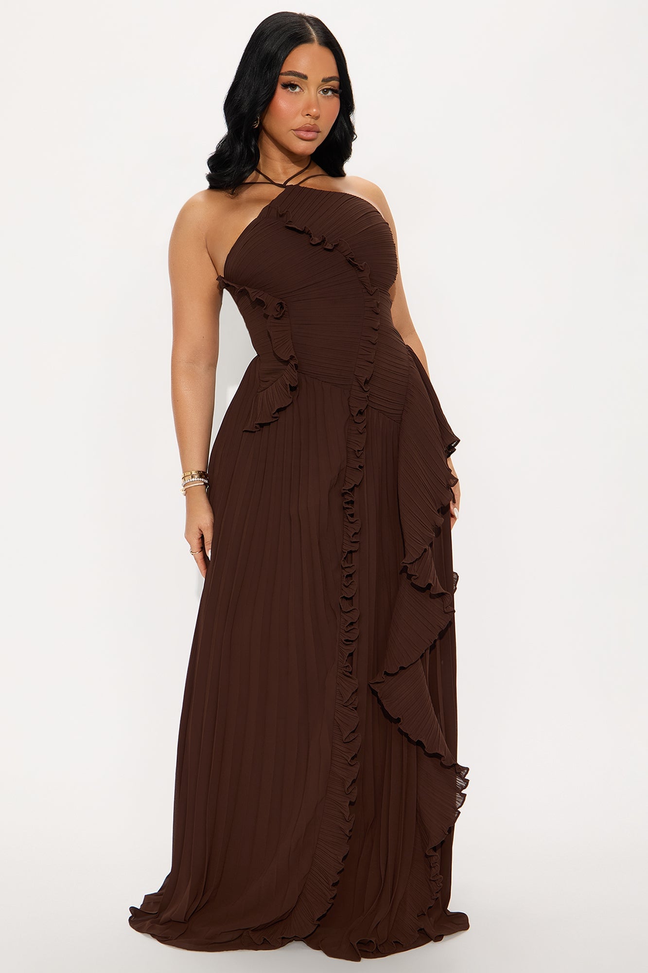 Favorite Hello Ruffle Gown - Chocolate image 5
