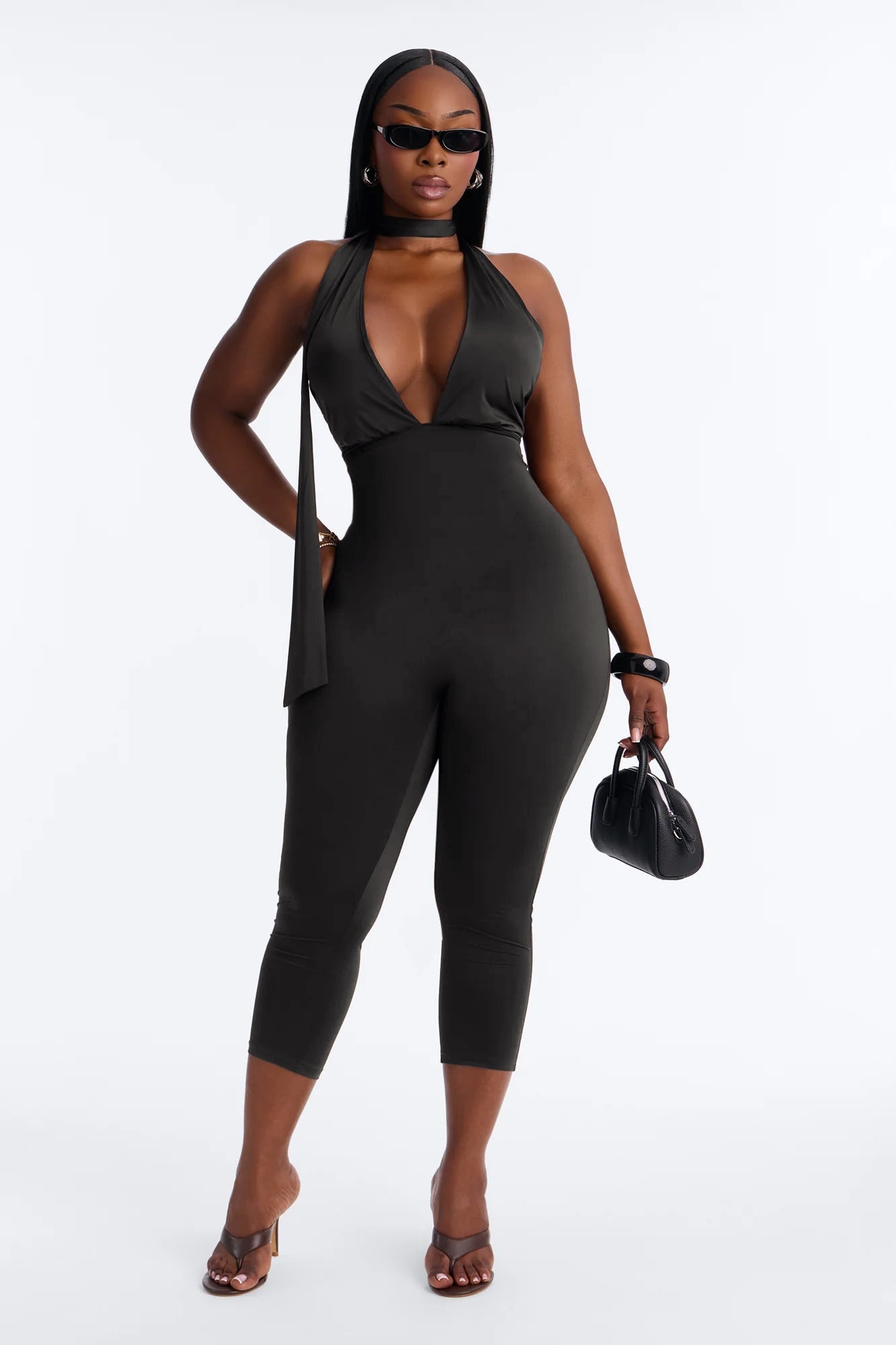 Arlene Capri Jumpsuit - Black image 1
