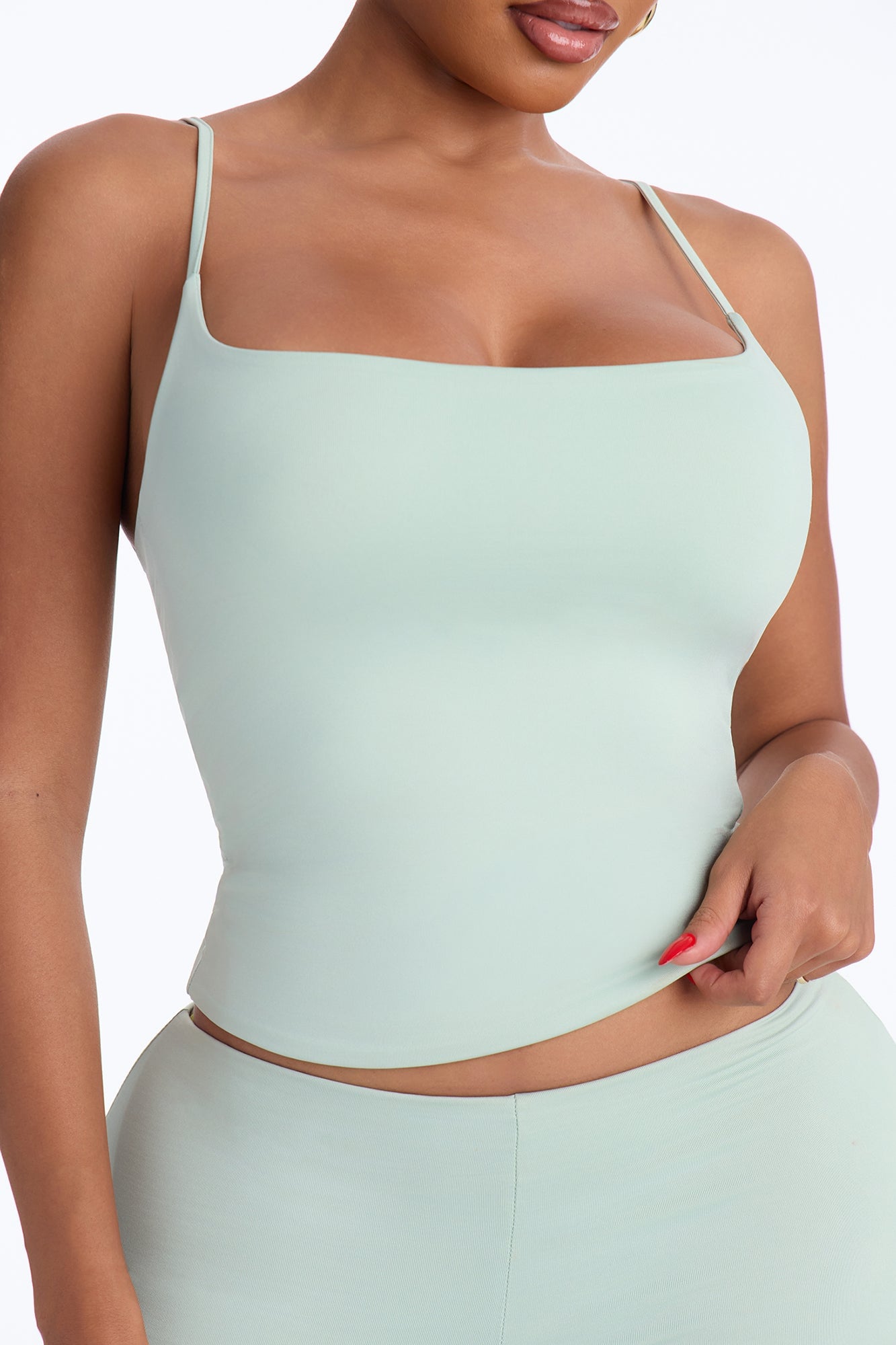 Contour Double Lined Cami Top - Mint image 7