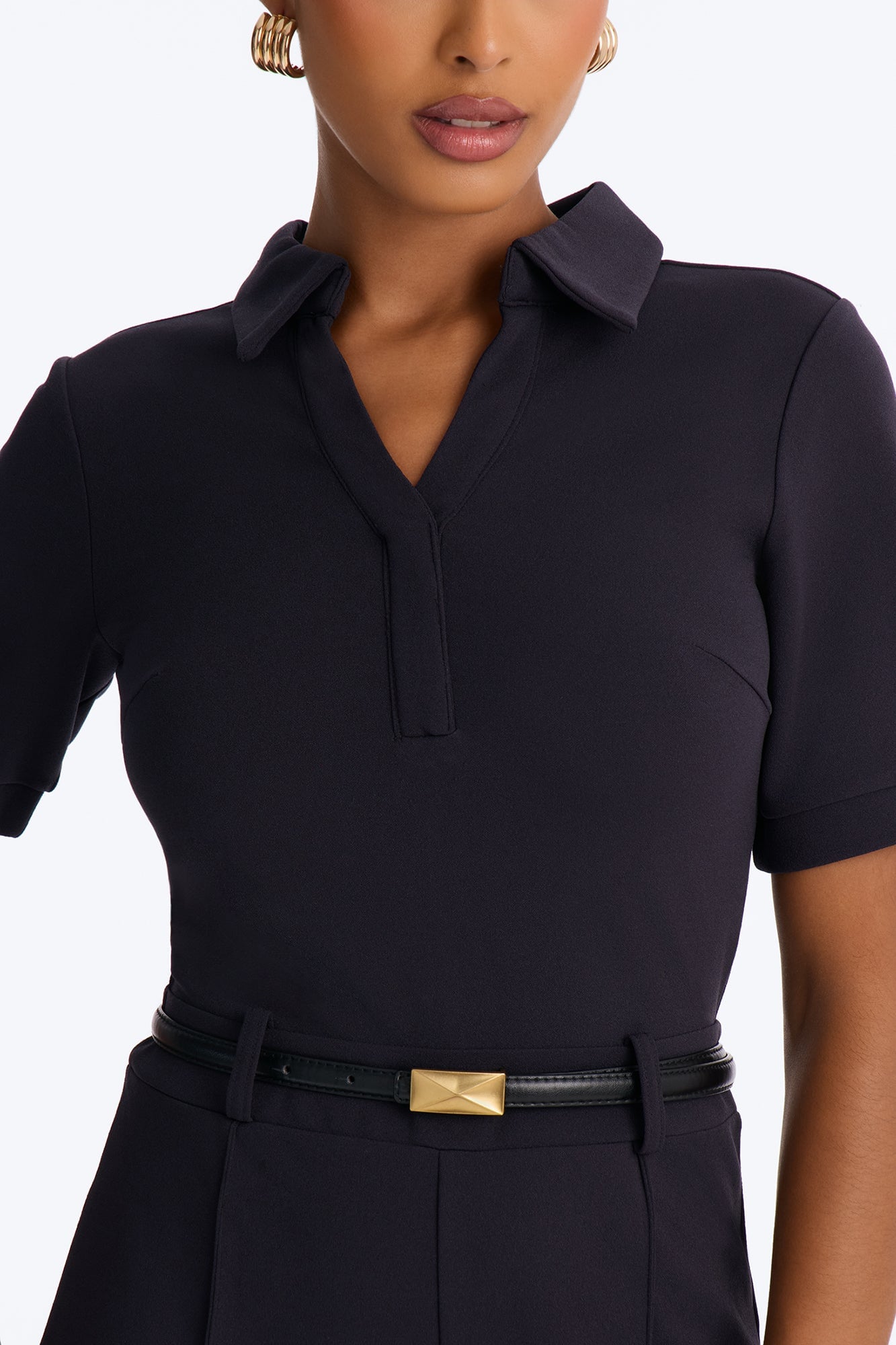 Angelique Belted Wide Leg Jumpsuit - Charcoal/combo image 7