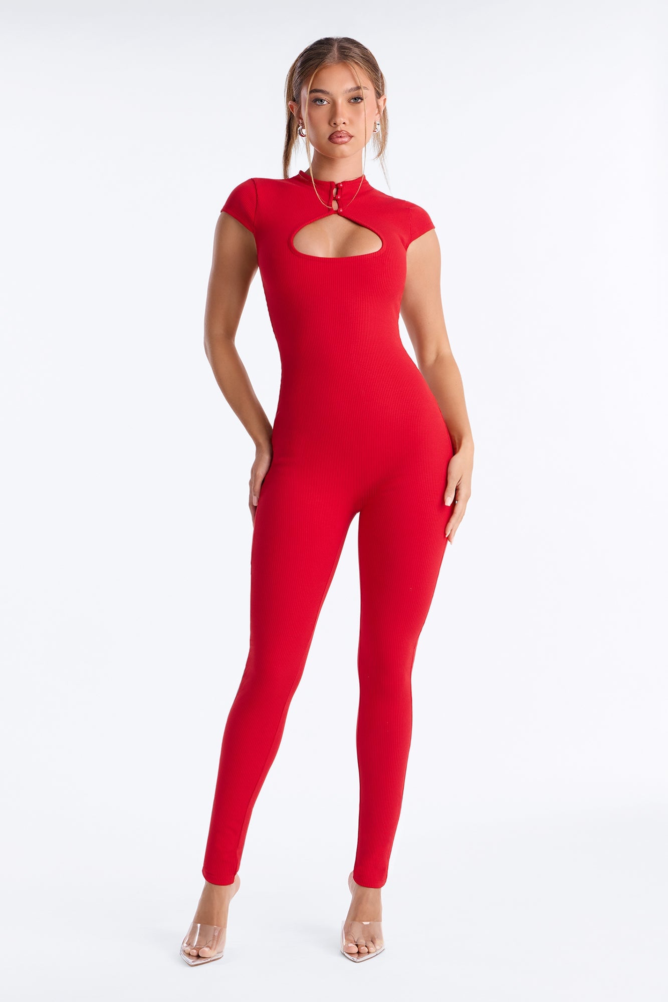 Gigi Snatched Jumpsuit - Red image 5