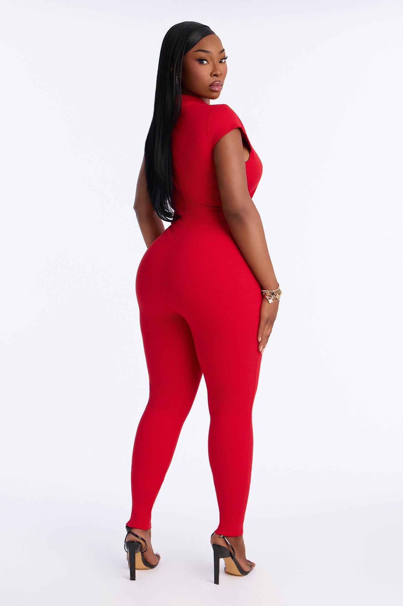 Gigi Snatched Jumpsuit - Red image 3