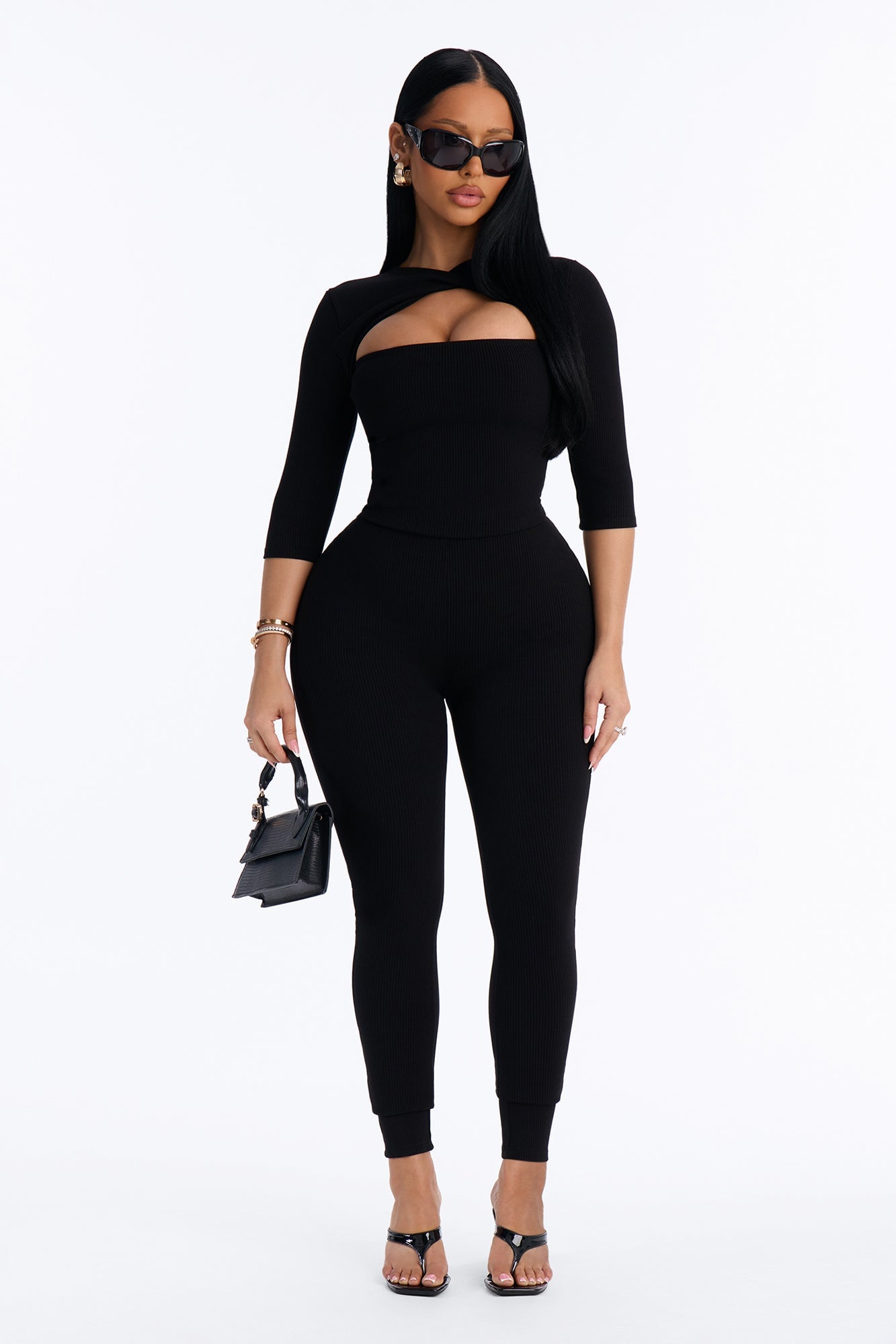 Alessia Snatched Jumpsuit - Black image 5