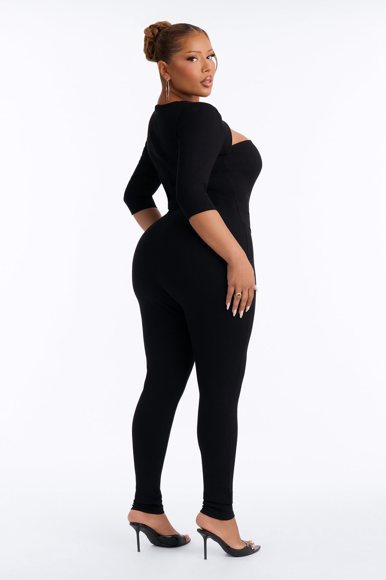 Alessia Snatched Jumpsuit - Black image 4