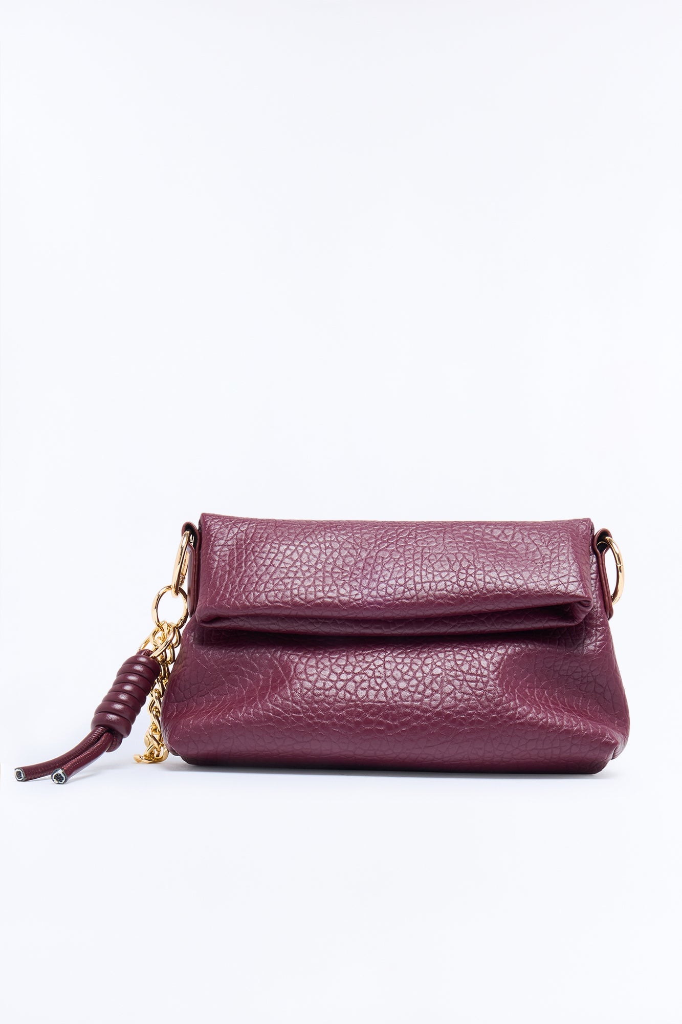 Really Like That Faux Leather Shoulder Bag - Burgundy image 3