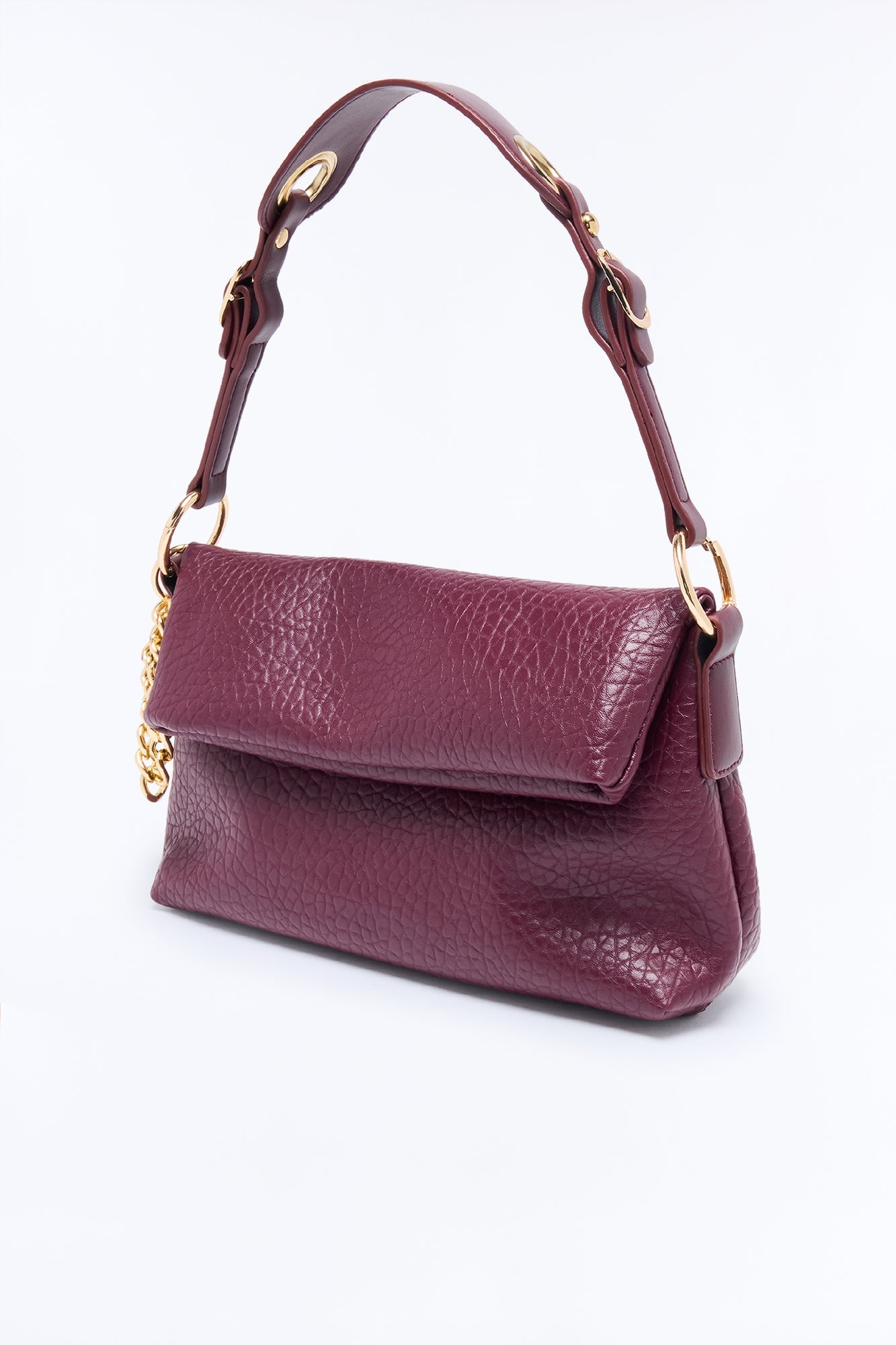 Really Like That Faux Leather Shoulder Bag - Burgundy image 4