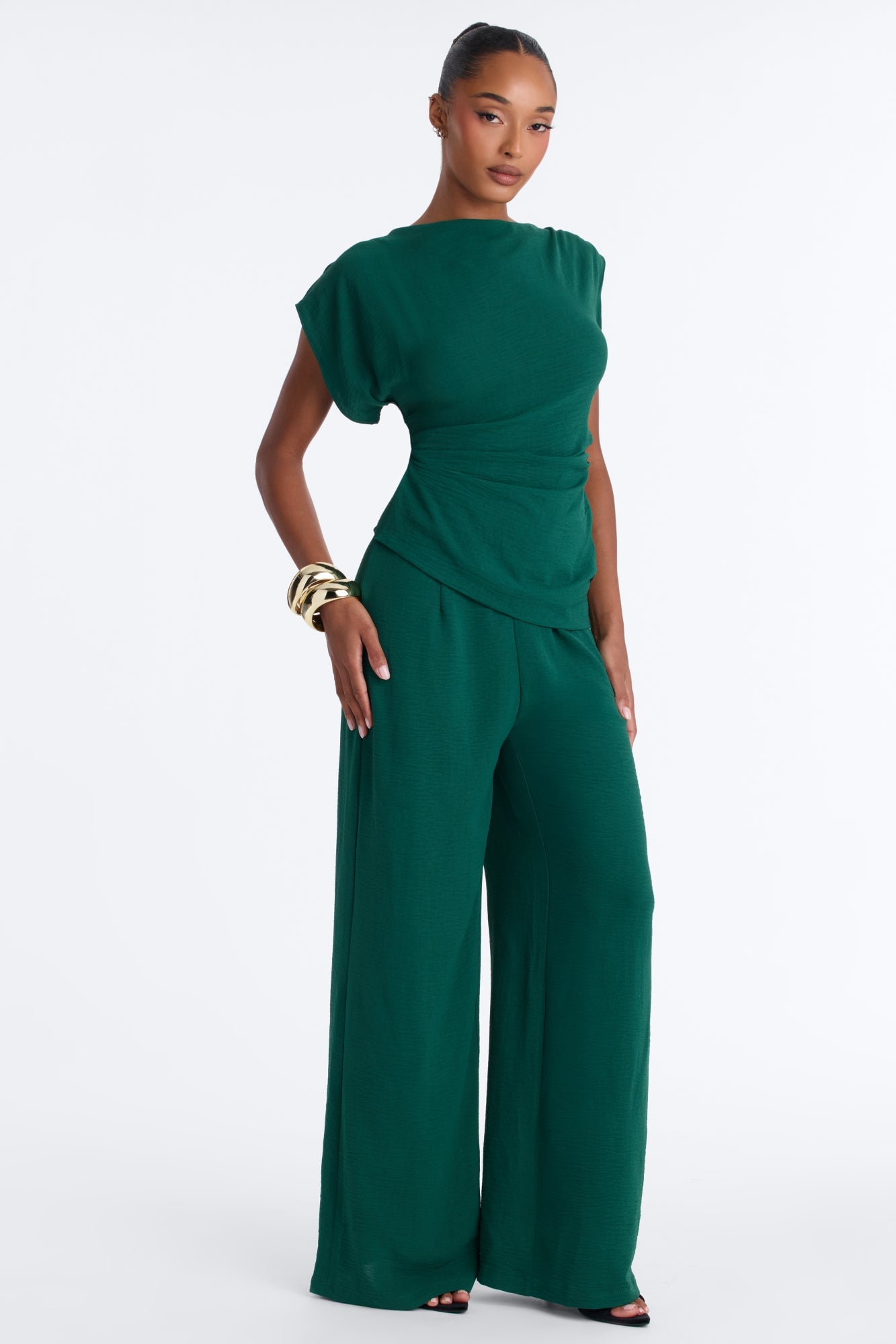 Best Influence High Neck Jumpsuit - Hunter image 5