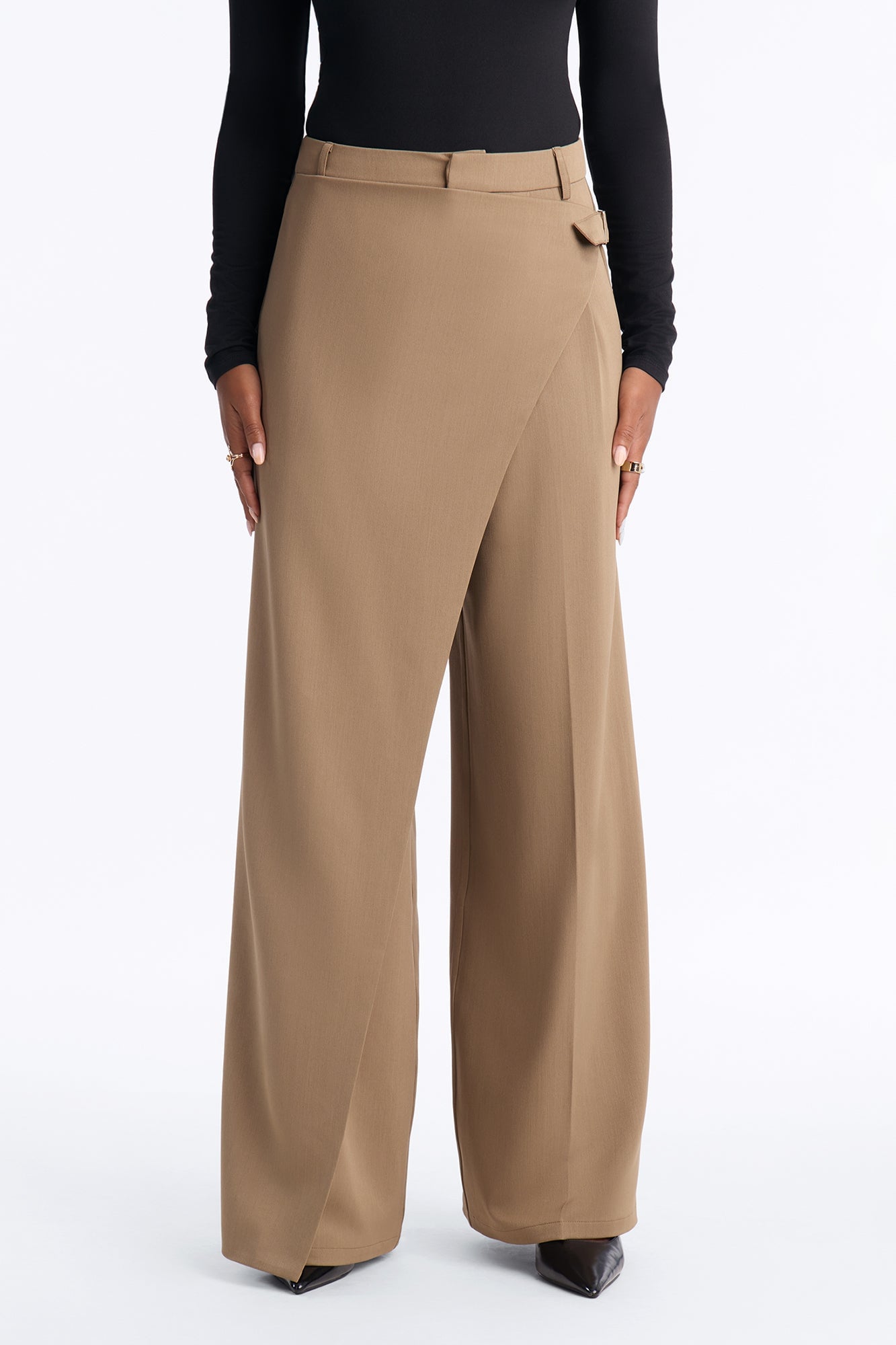 Tailored Touch Wrap Front Trouser 33″ - Camel image 5
