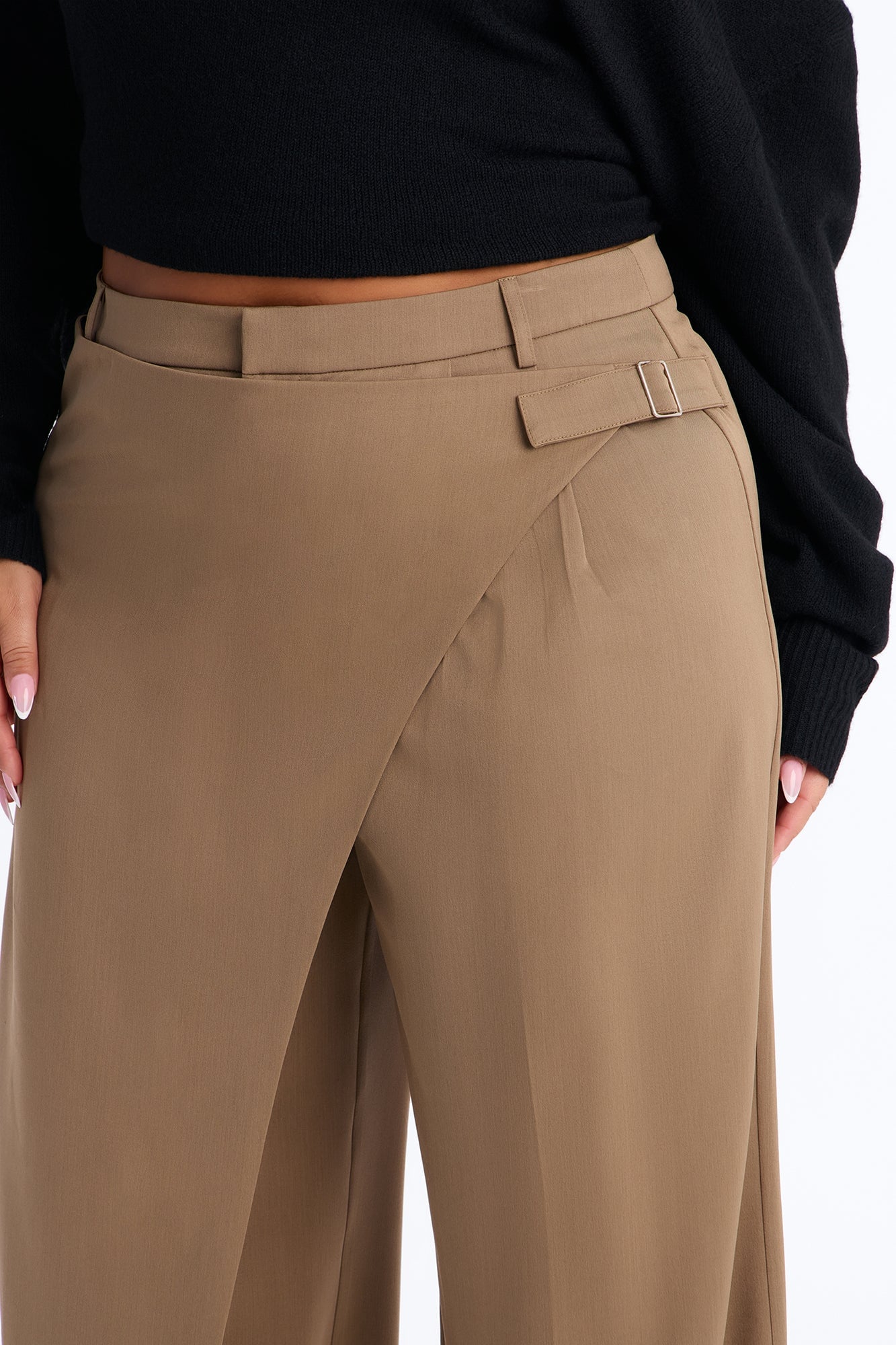 Tailored Touch Wrap Front Trouser 33″ - Camel image 3