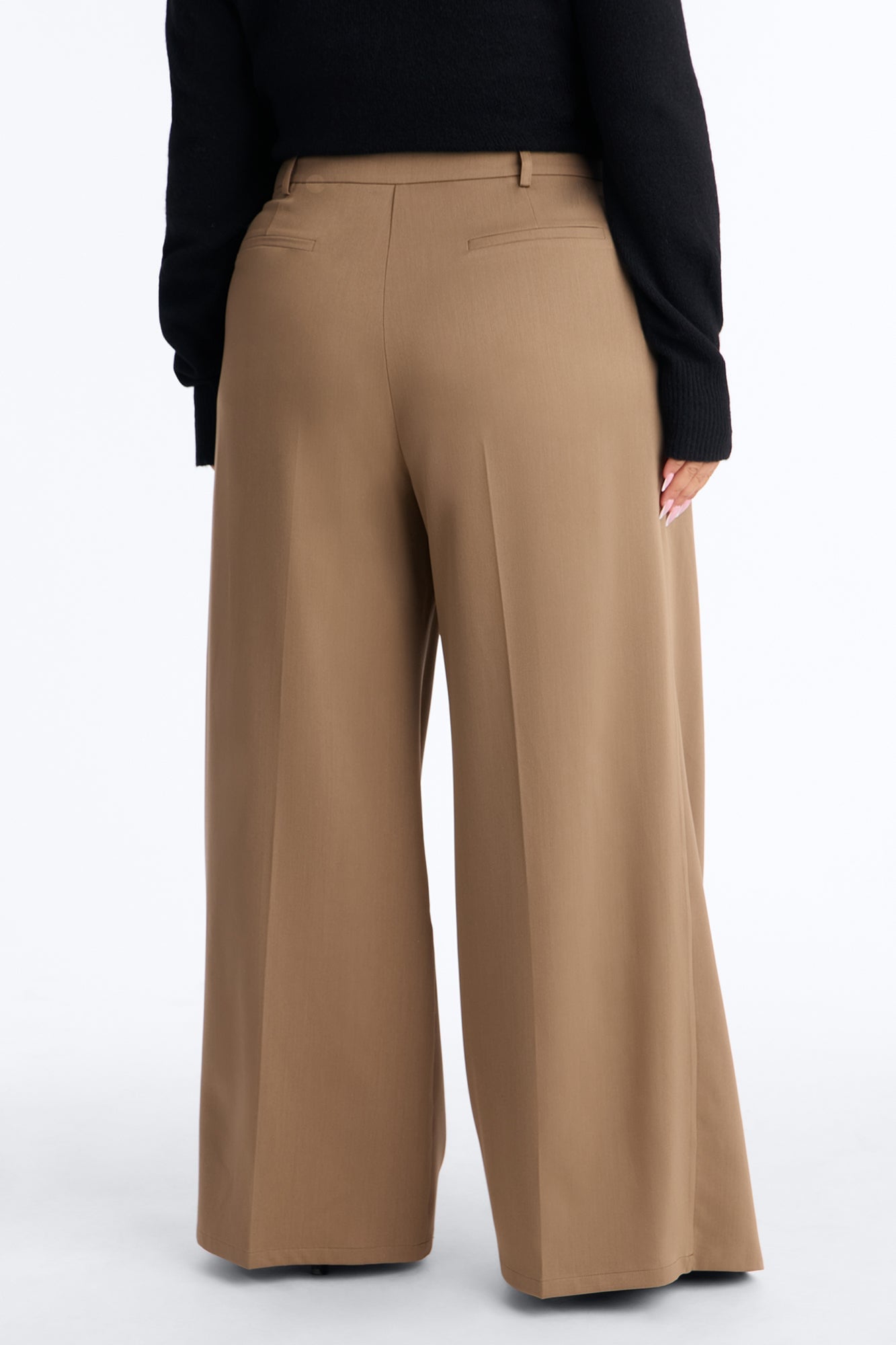 Tailored Touch Wrap Front Trouser 33″ - Camel image 4
