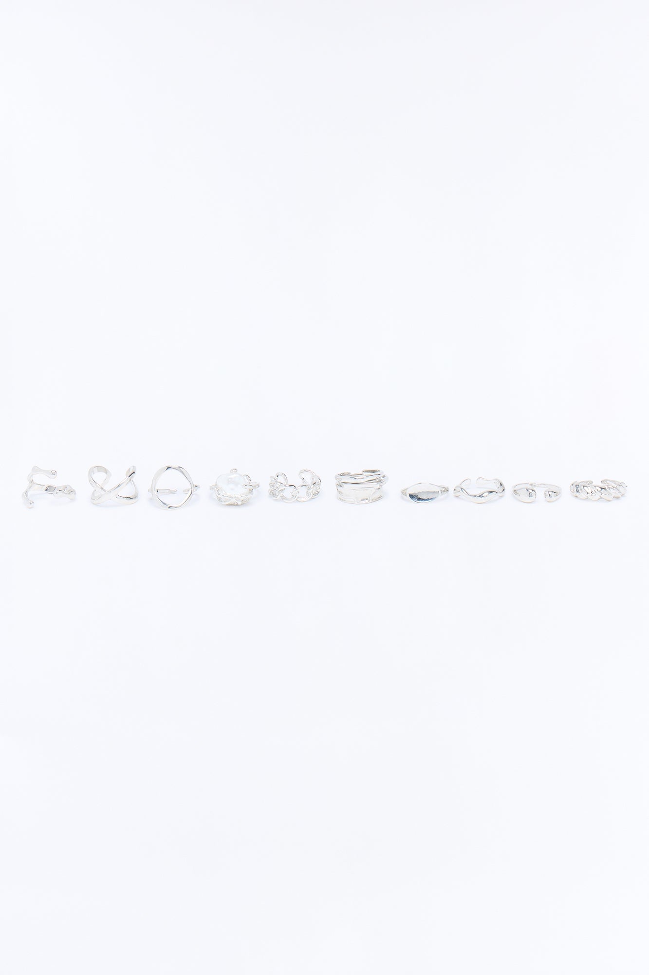 Take My Power 12 Piece Ring Set - Silver image 3