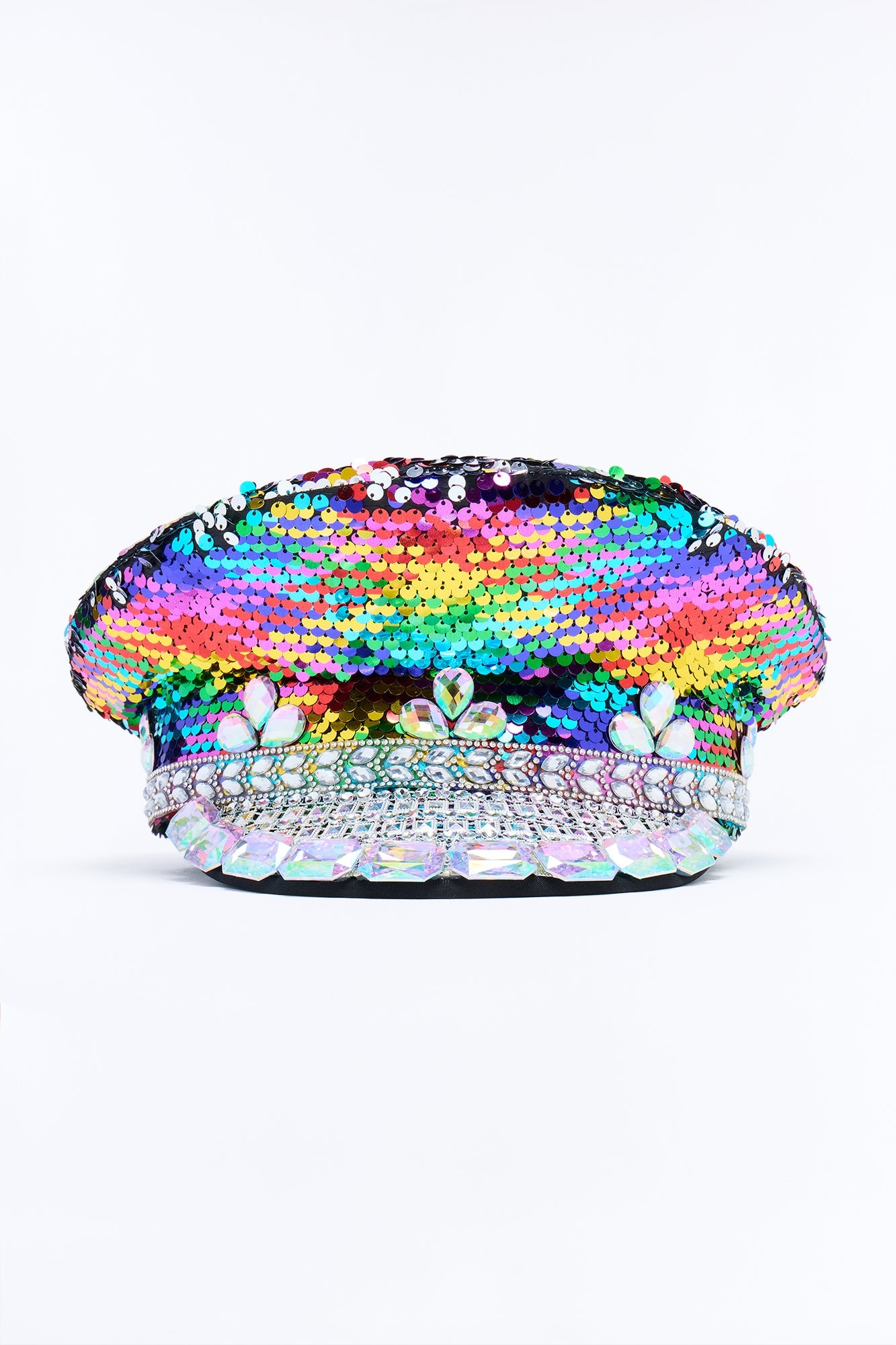 Reign The Rainbow Sequin Captain Hat - Multi Color image 3