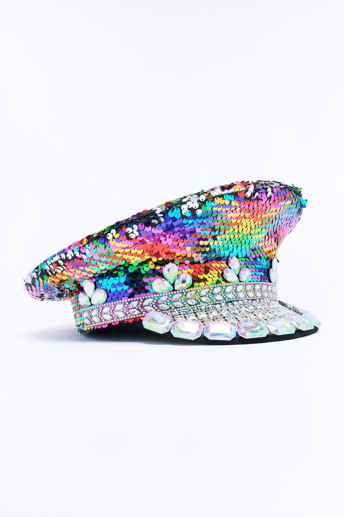 Reign The Rainbow Sequin Captain Hat - Multi Color image 4