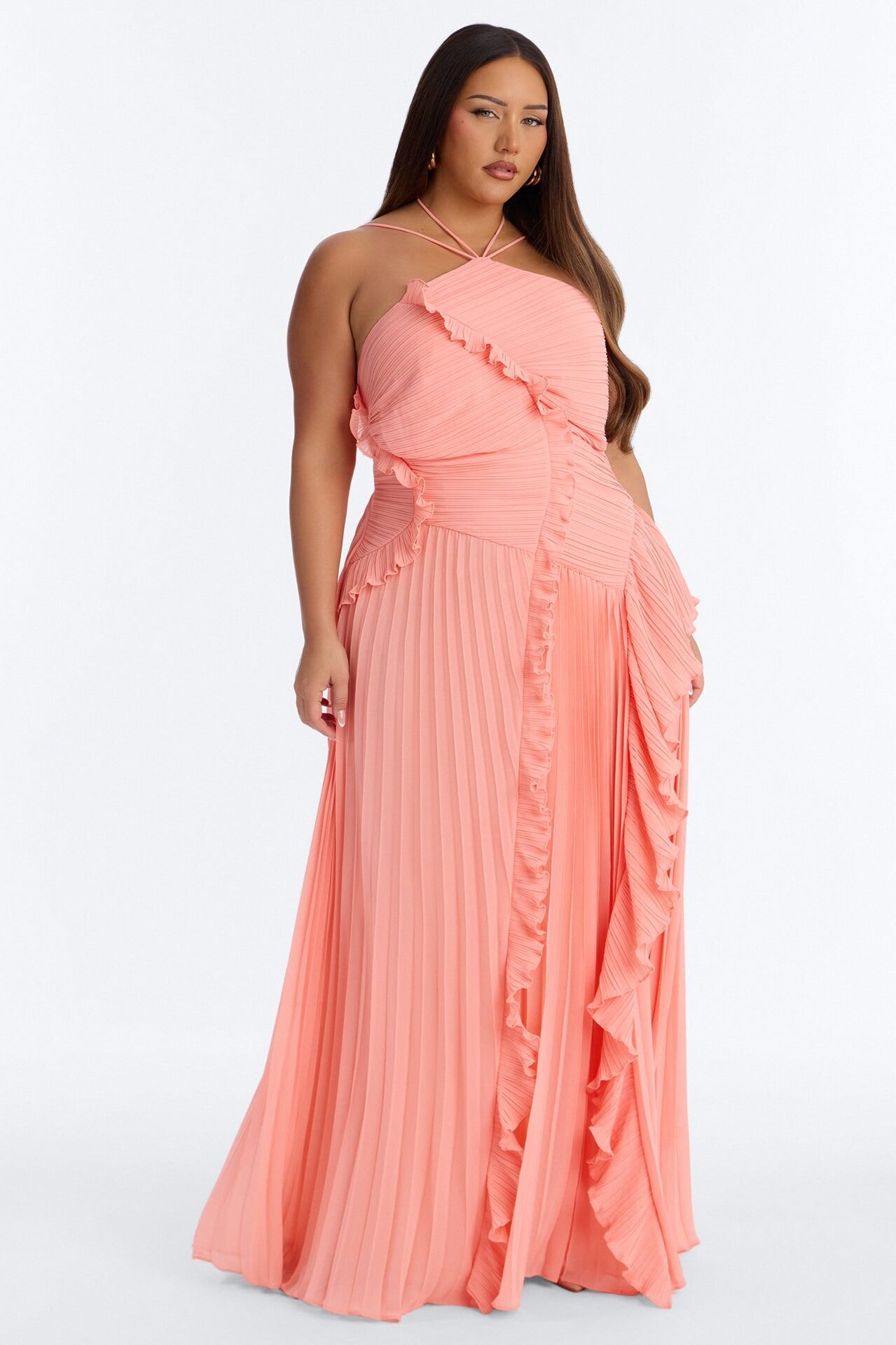 Favorite Hello Ruffle Gown - Peach image 1