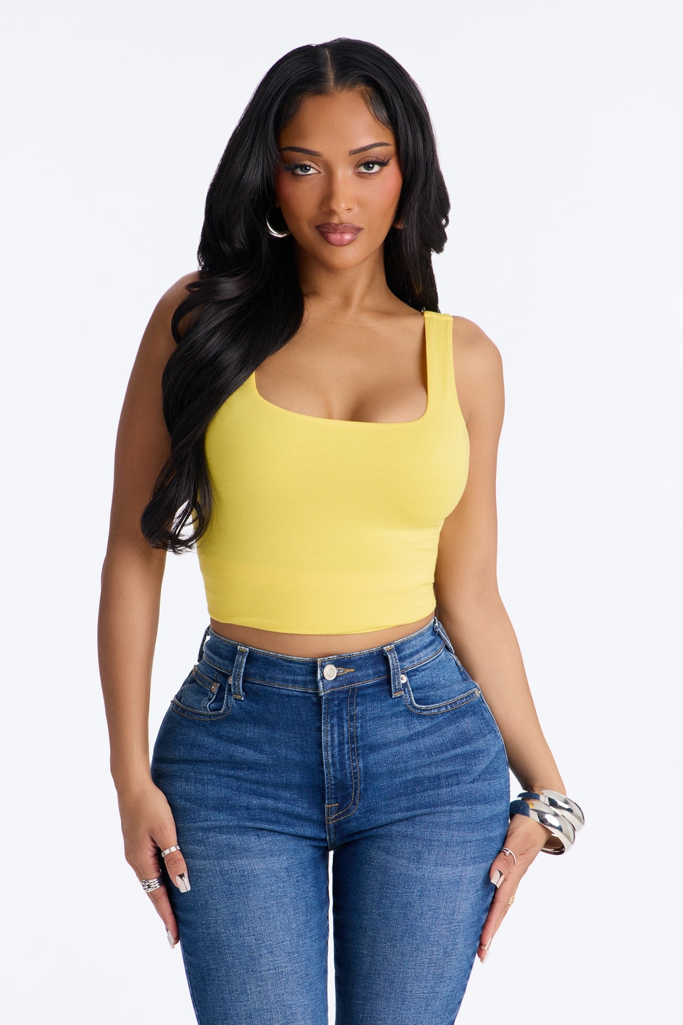 Tasmin Double Lined Tank Top - Yellow image 1