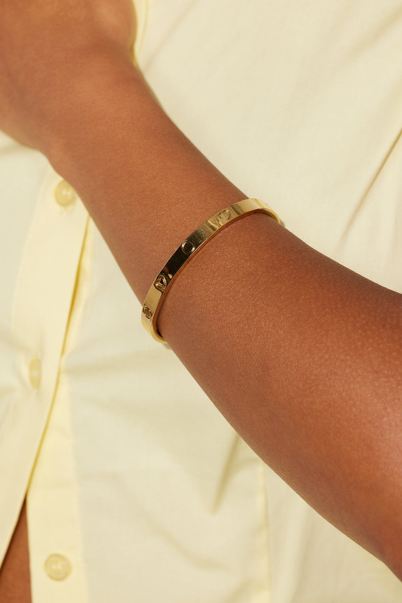 Screw You Heart Detail Bracelet - Gold image 1