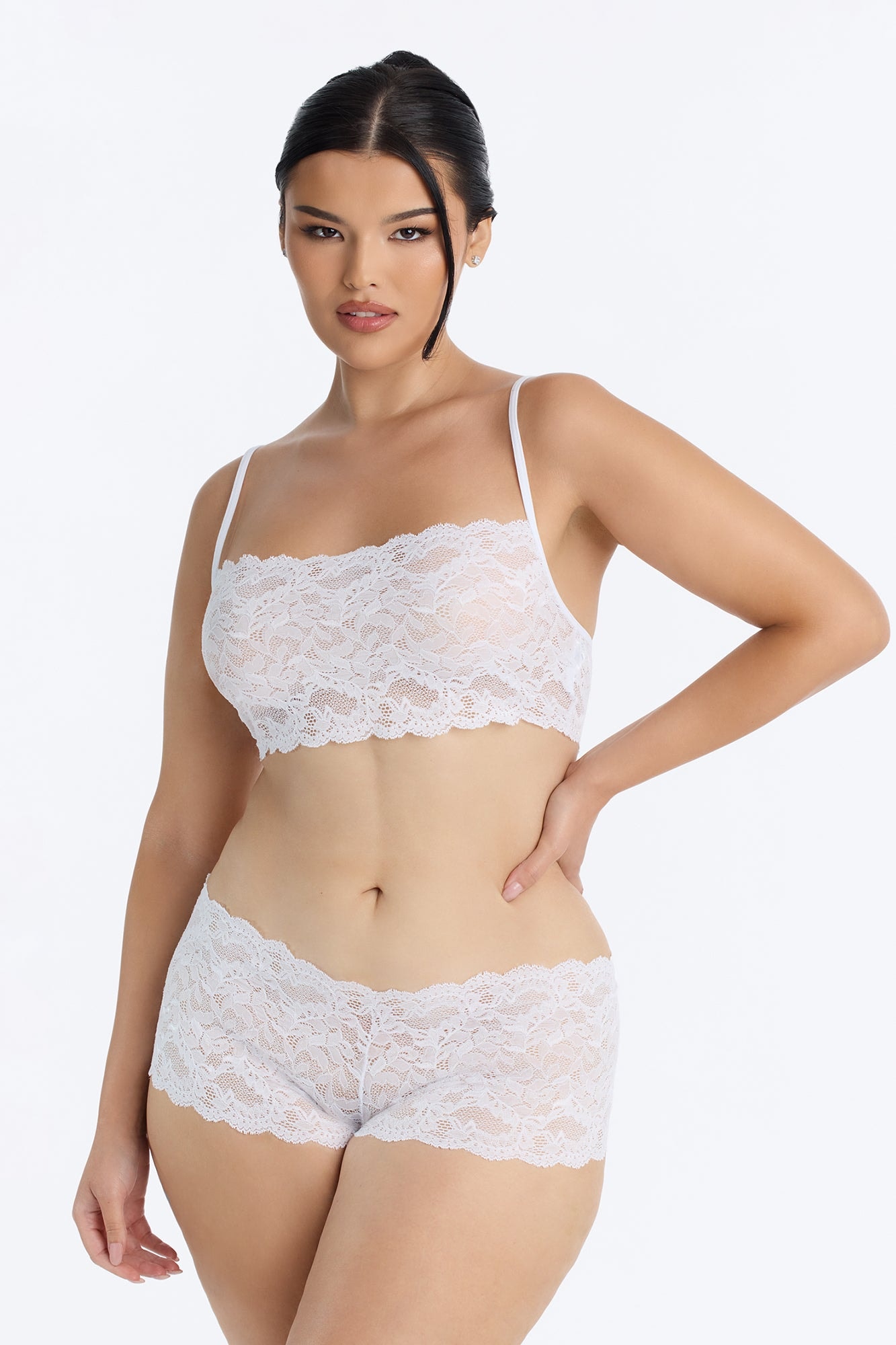 Sultry Moments Lace 2 Piece Set - White image 1