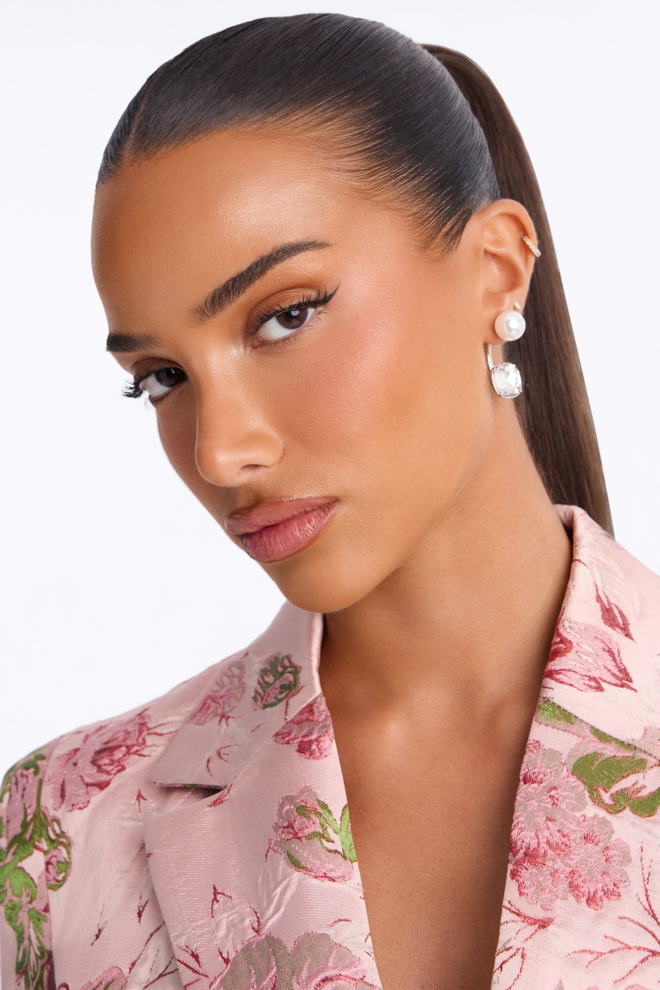 Sweet Pearl Drop Earrings - Silver image 1
