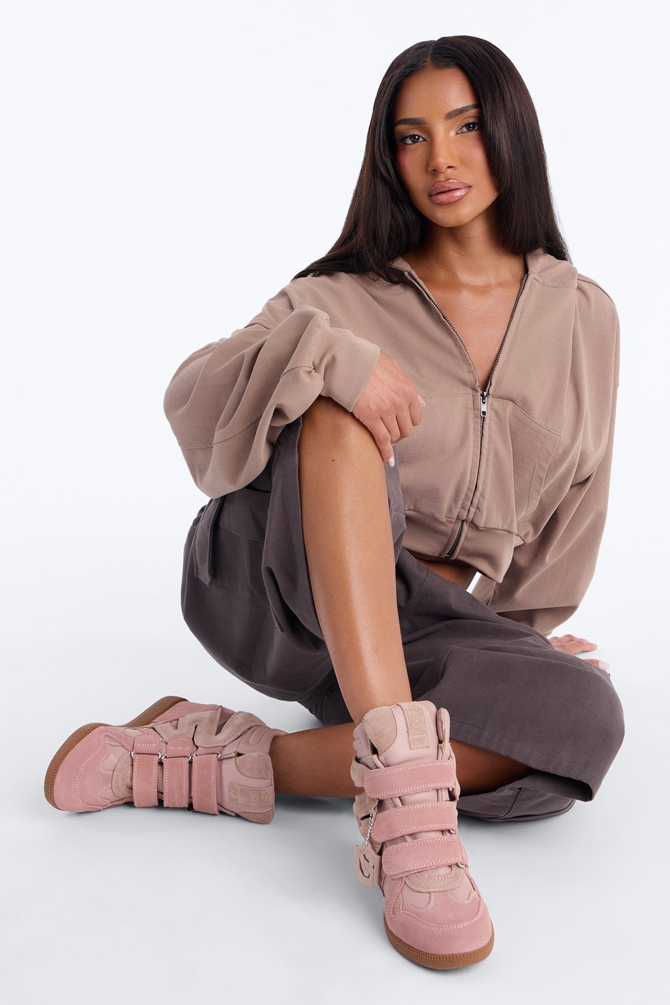Steve Madden Mavis Suede Wedge Sneakers - Pink image 1