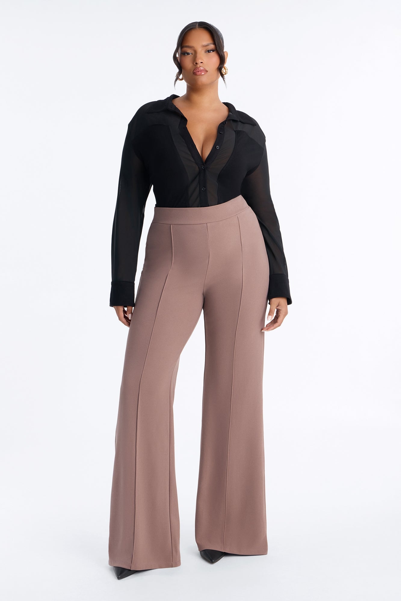 Tall Victoria High Waisted Dress Pants - Caffe image 1