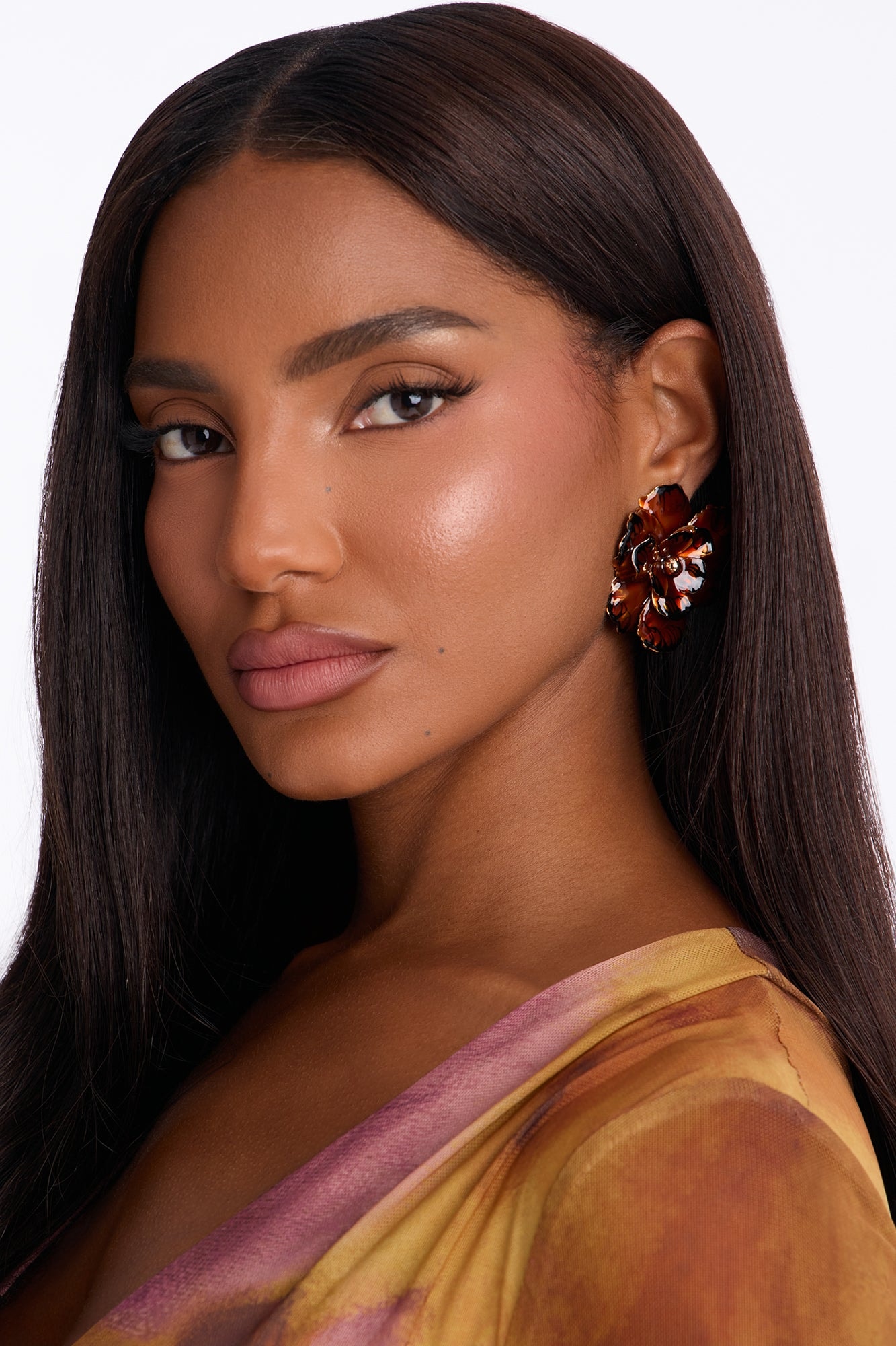 Terra Bella Floral Earrings - Brown/combo image 1