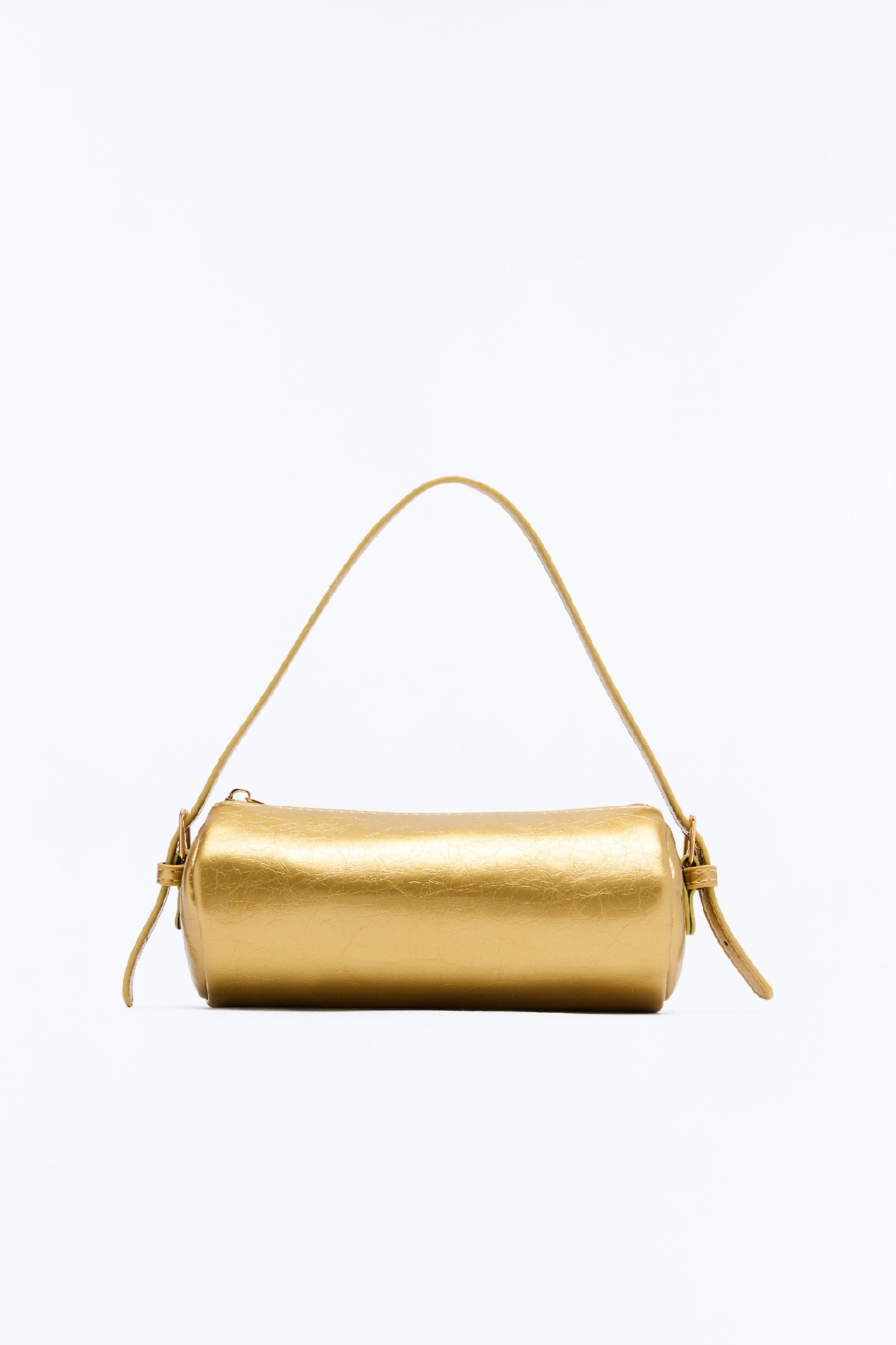 Everyday Essential Faux Leather Shoulder Handbag - Gold image 1