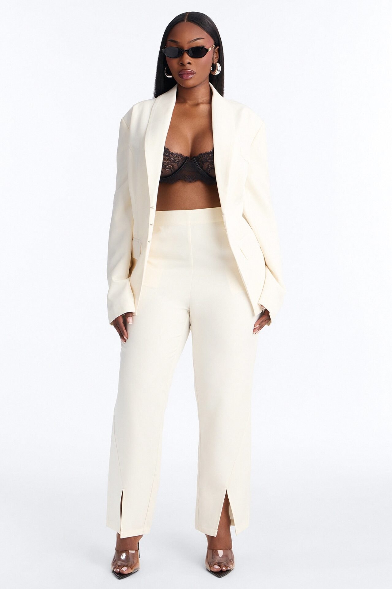 About Her Business Capri Trouser Pant - Ivory image 1