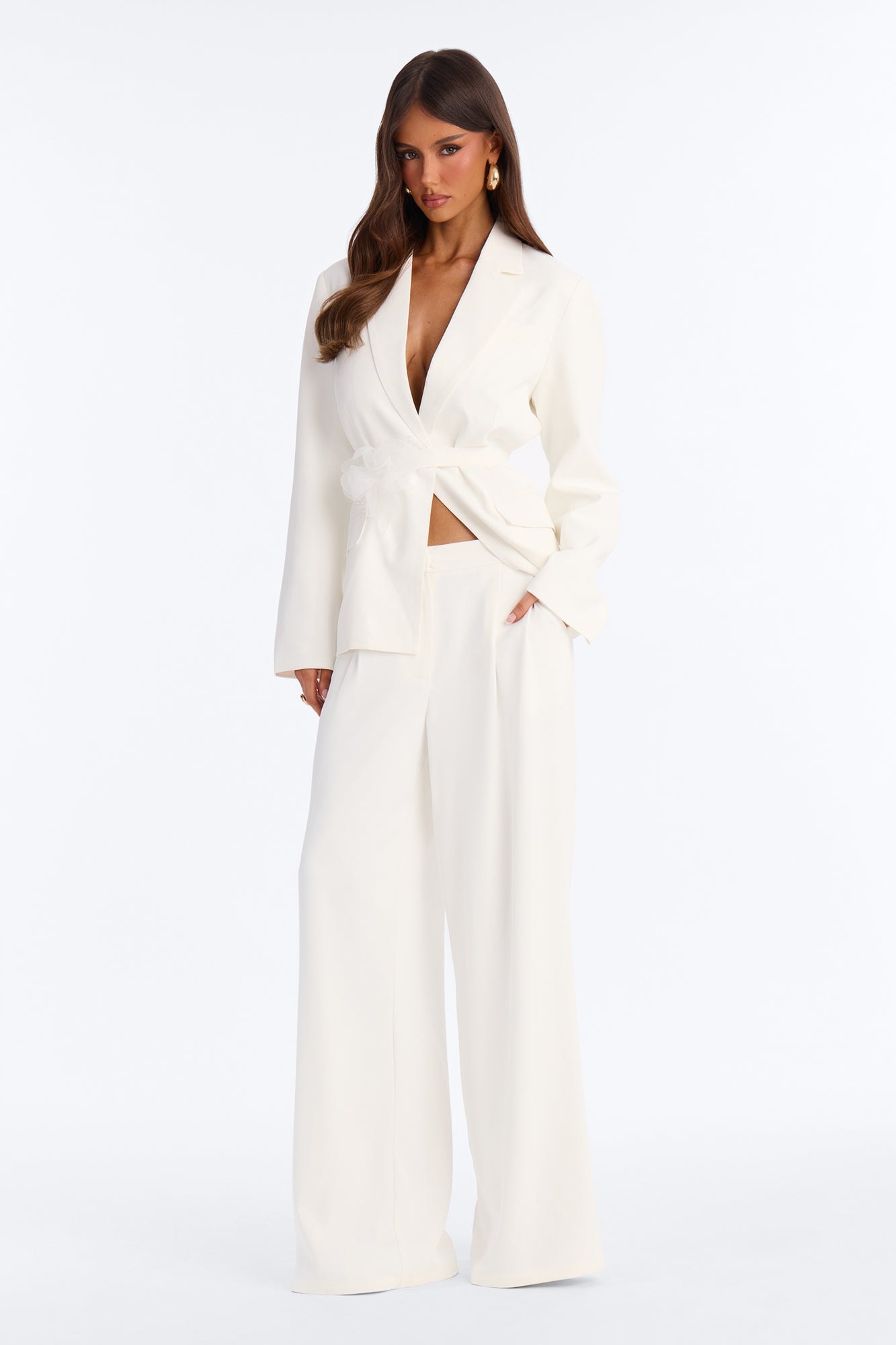 Petal To The Metal 3 Piece Pant Set - Off White image 1