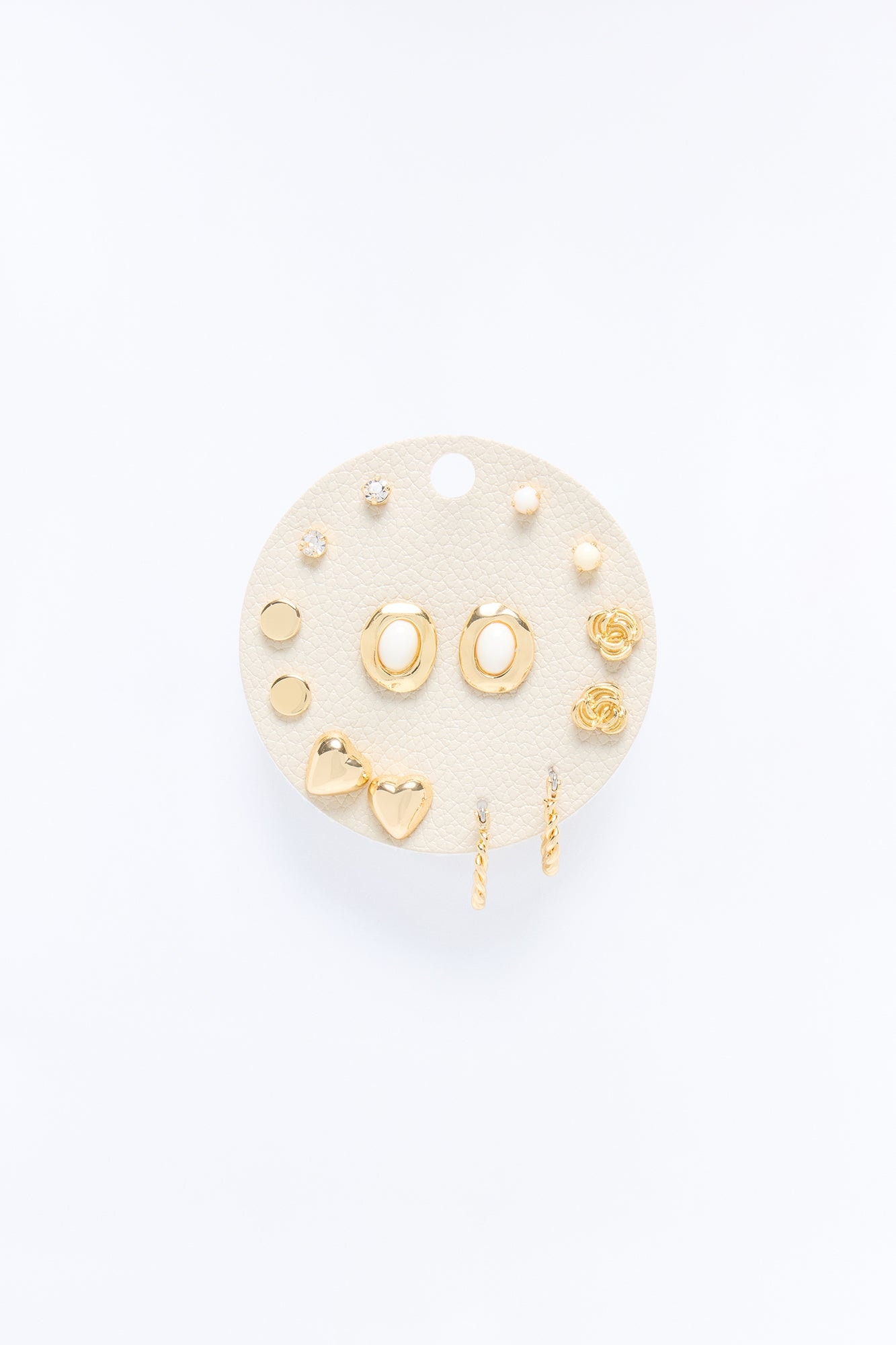 Kind Love 7 Pair Multi Earring Set - Gold image 1