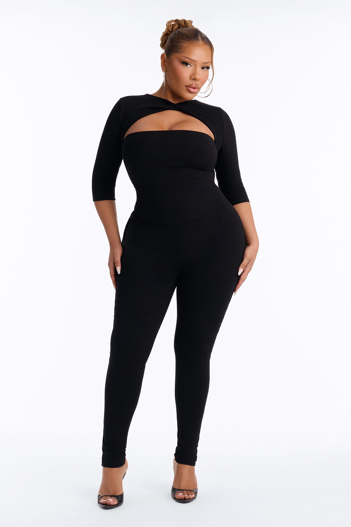 Alessia Snatched Jumpsuit - Black image 1