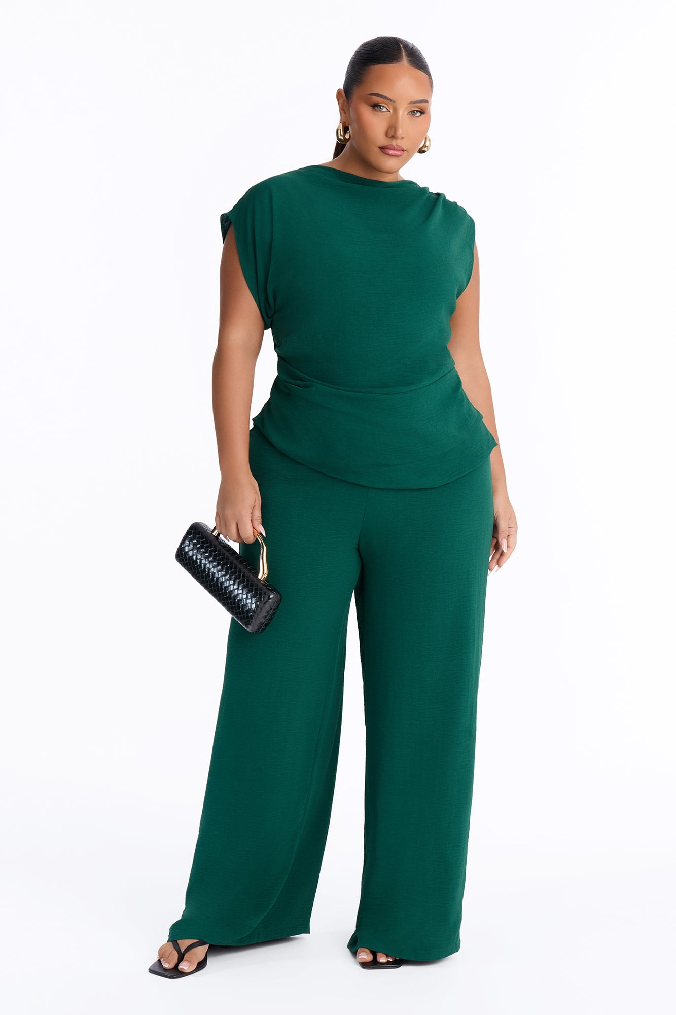 Best Influence High Neck Jumpsuit - Hunter image 1
