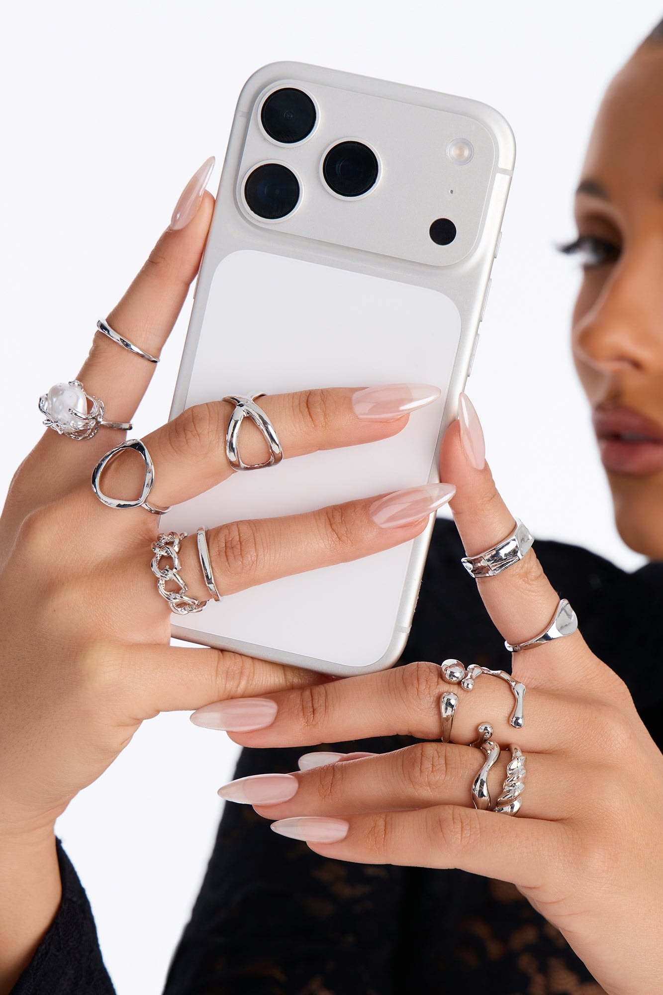 Take My Power 12 Piece Ring Set - Silver image 1