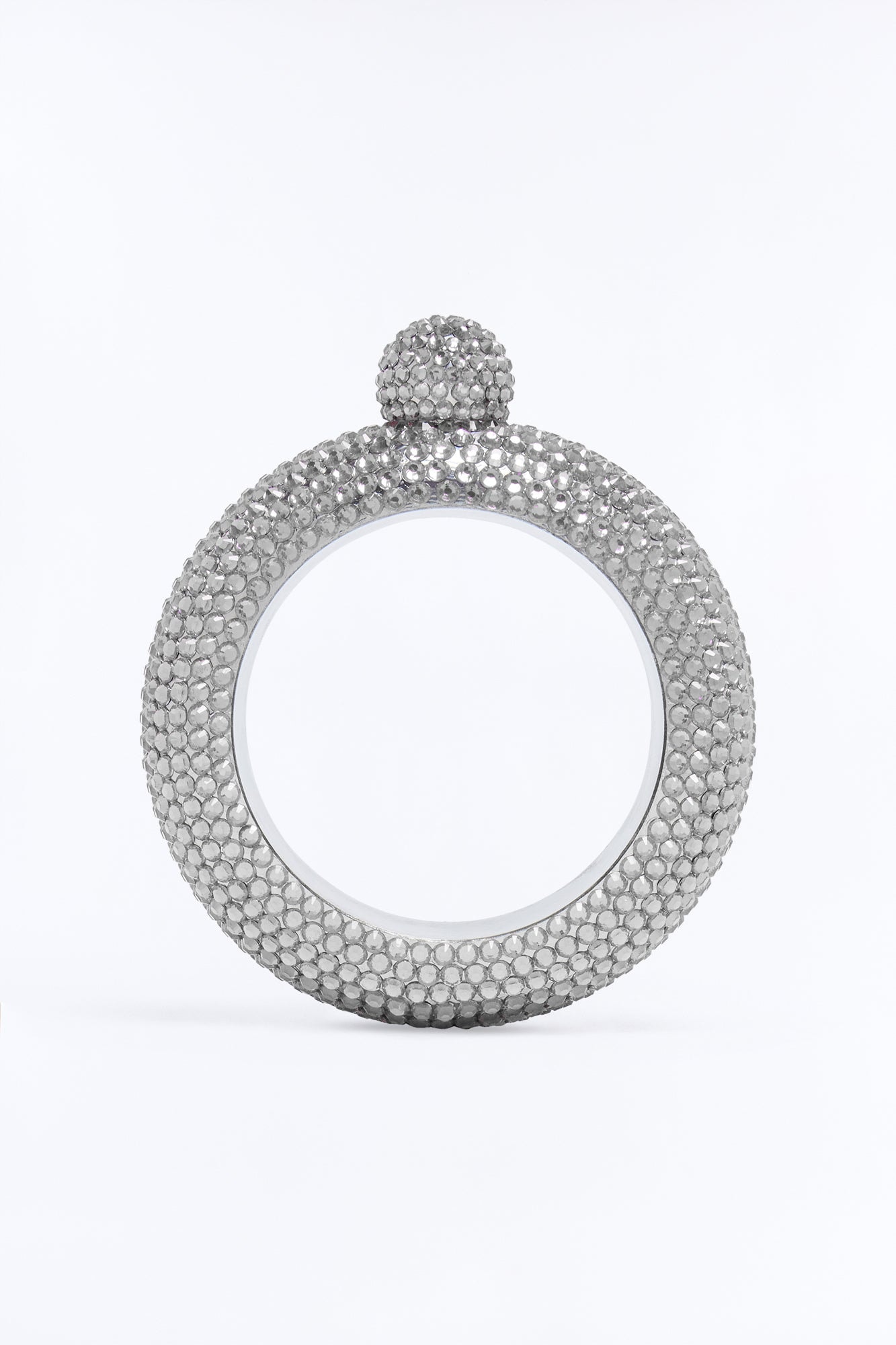 Night Out Secret Rhinestone Flask - Silver image 1
