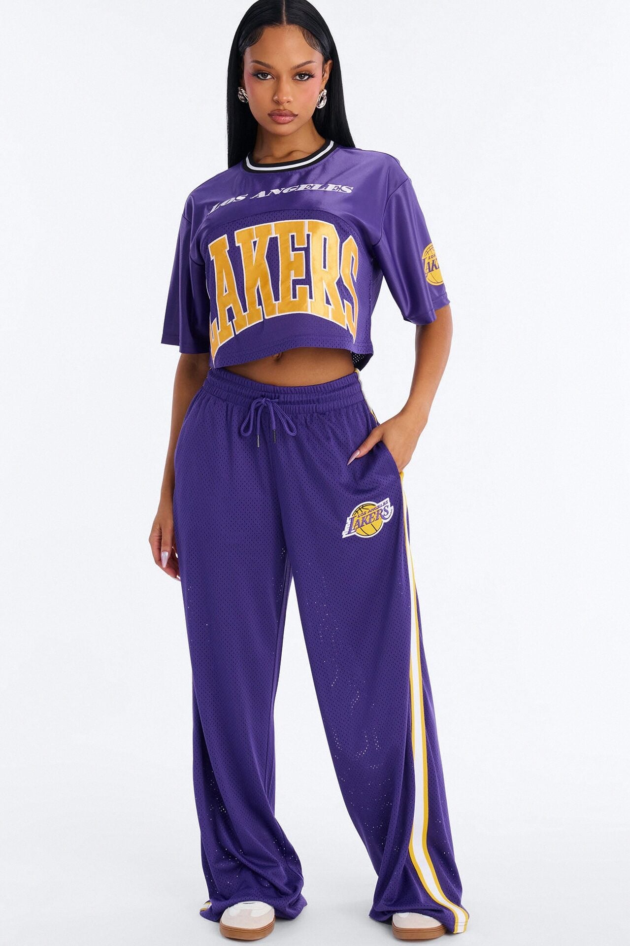 NBA LA Lakers Fleece Pants - Purple image 1