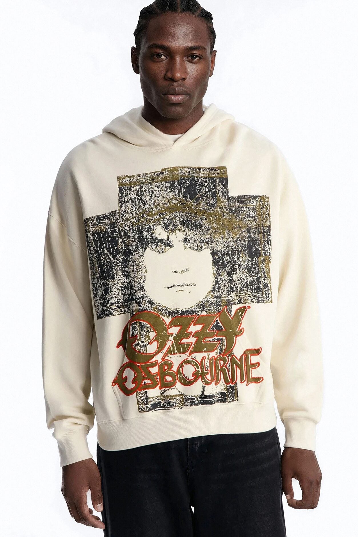 Ozzy Osbourne Tour 88 Vintage Hoodie - Cream image 1