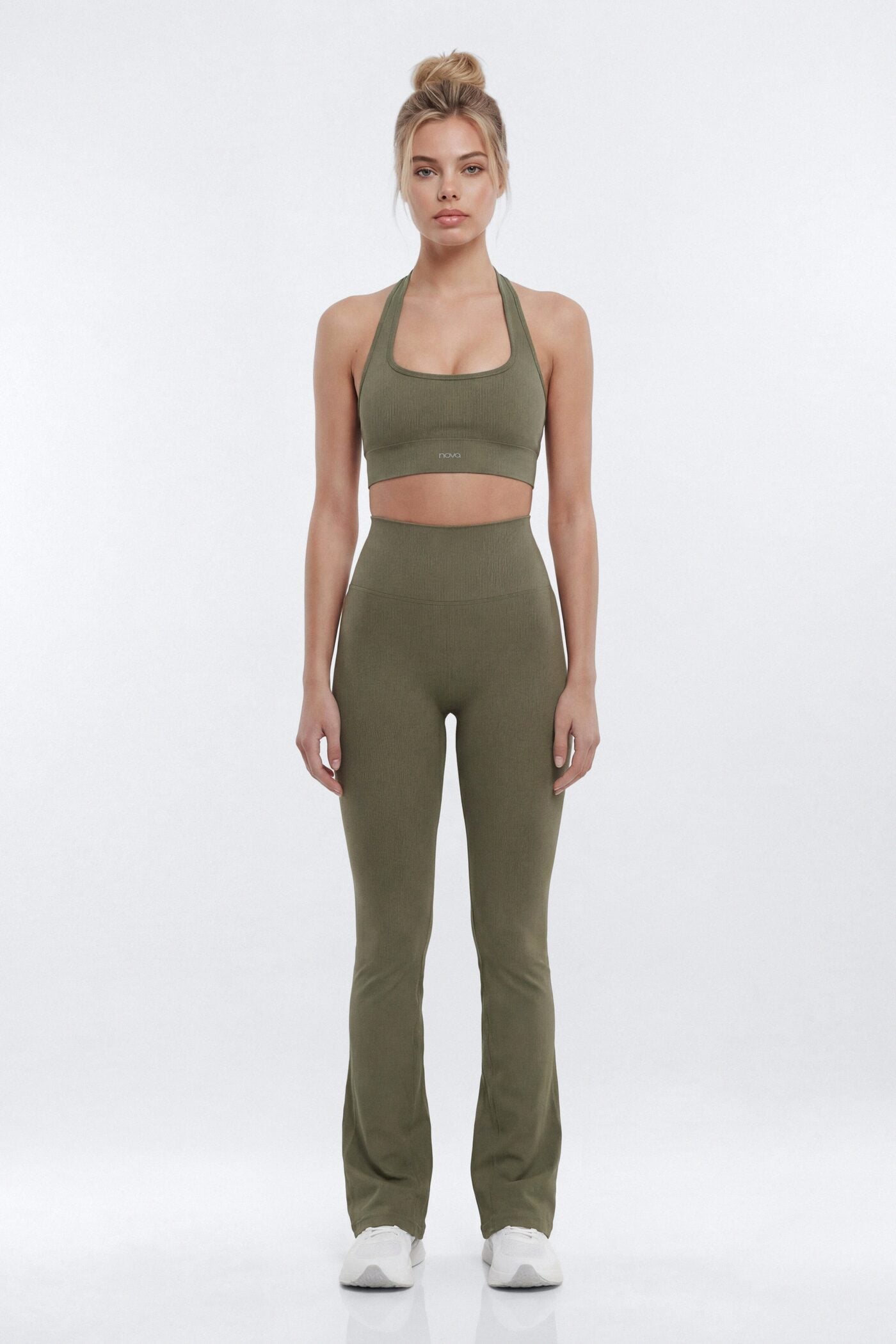 SeamlessLift™ 32″ High Rise Flare Legging - Moss image 1