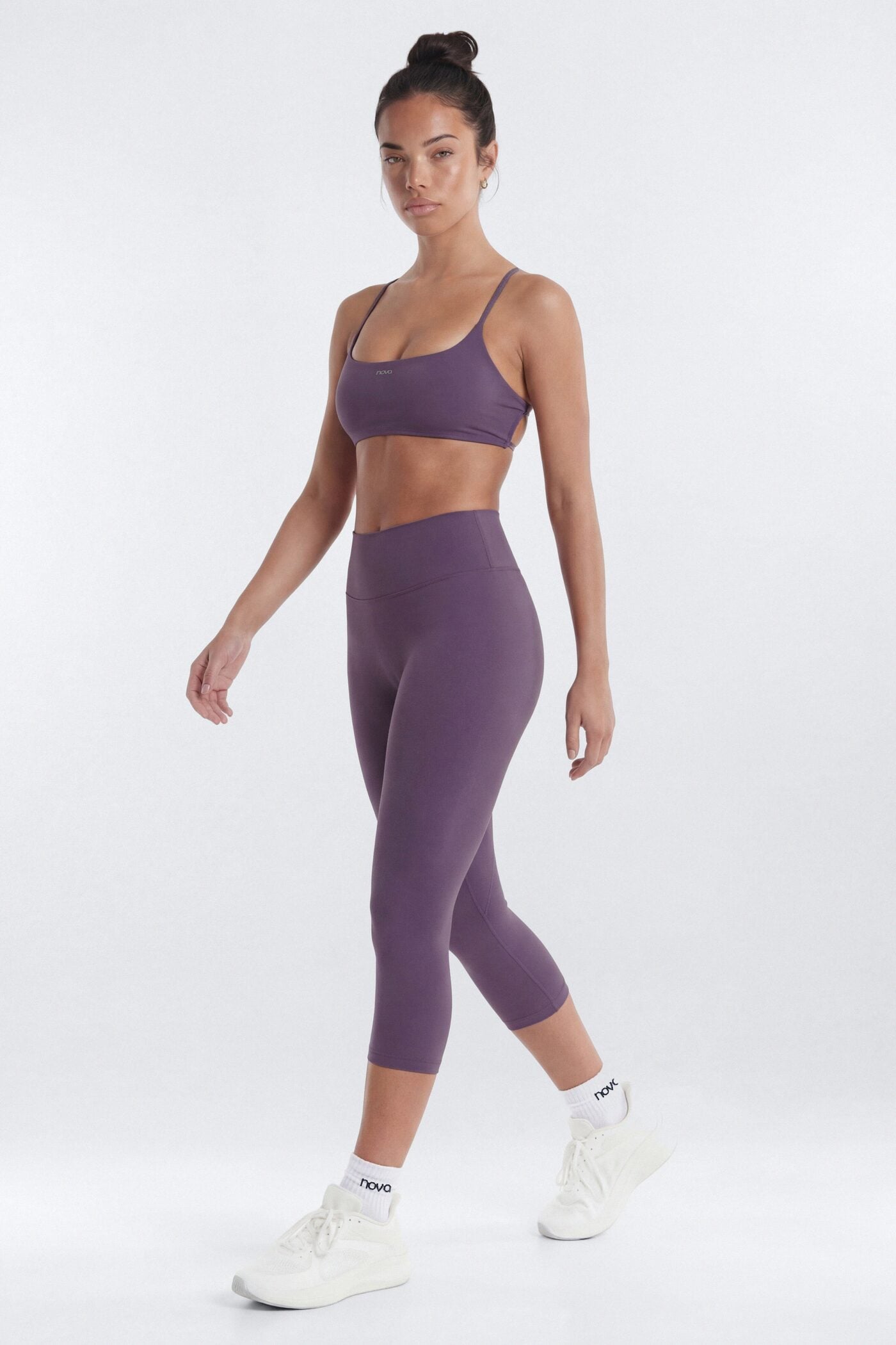 CloudForm™ 18″ Midrise Capri Legging - Iris image 1
