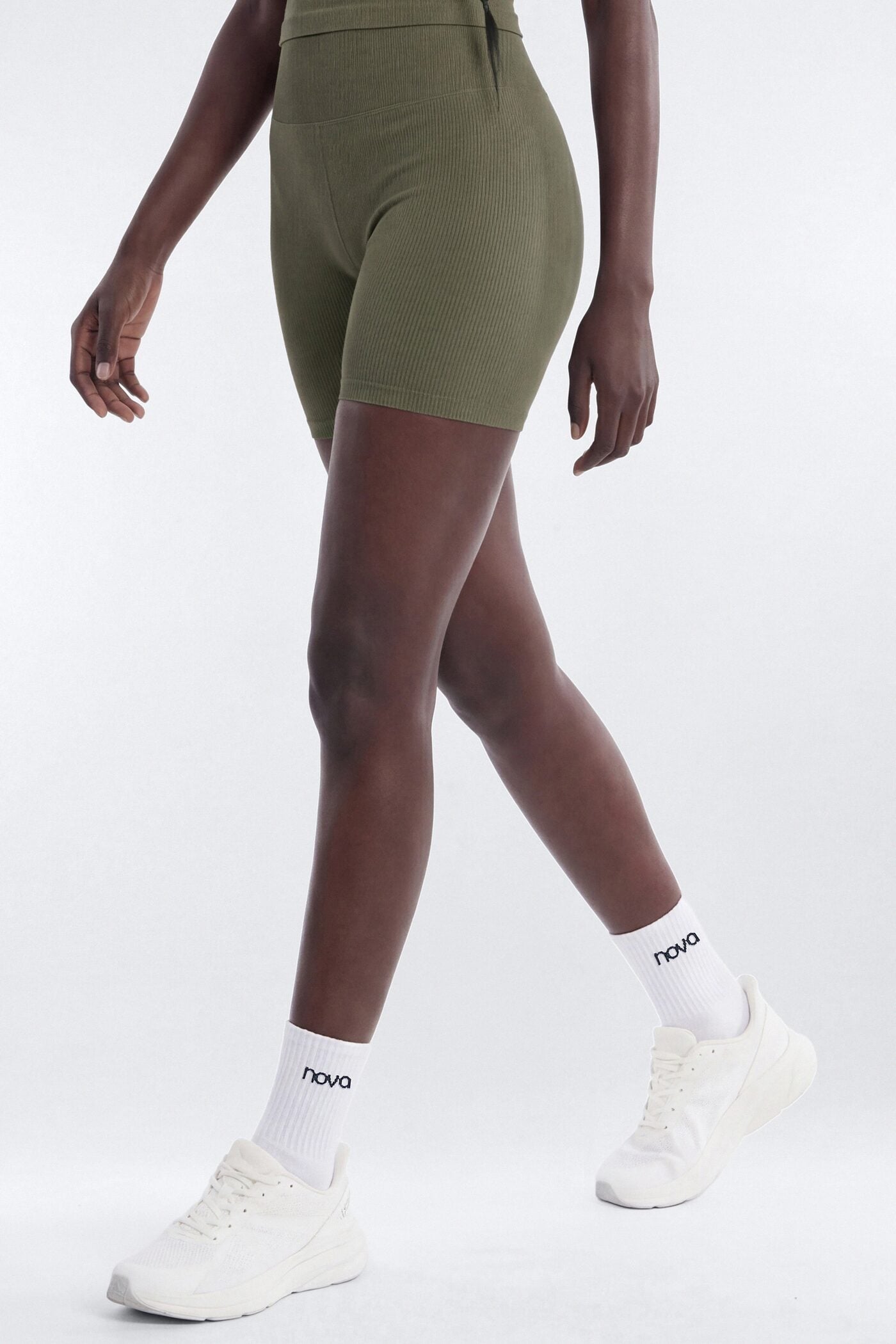 SeamlessLift™ 5″ High Rise Biker Short - Moss image 1