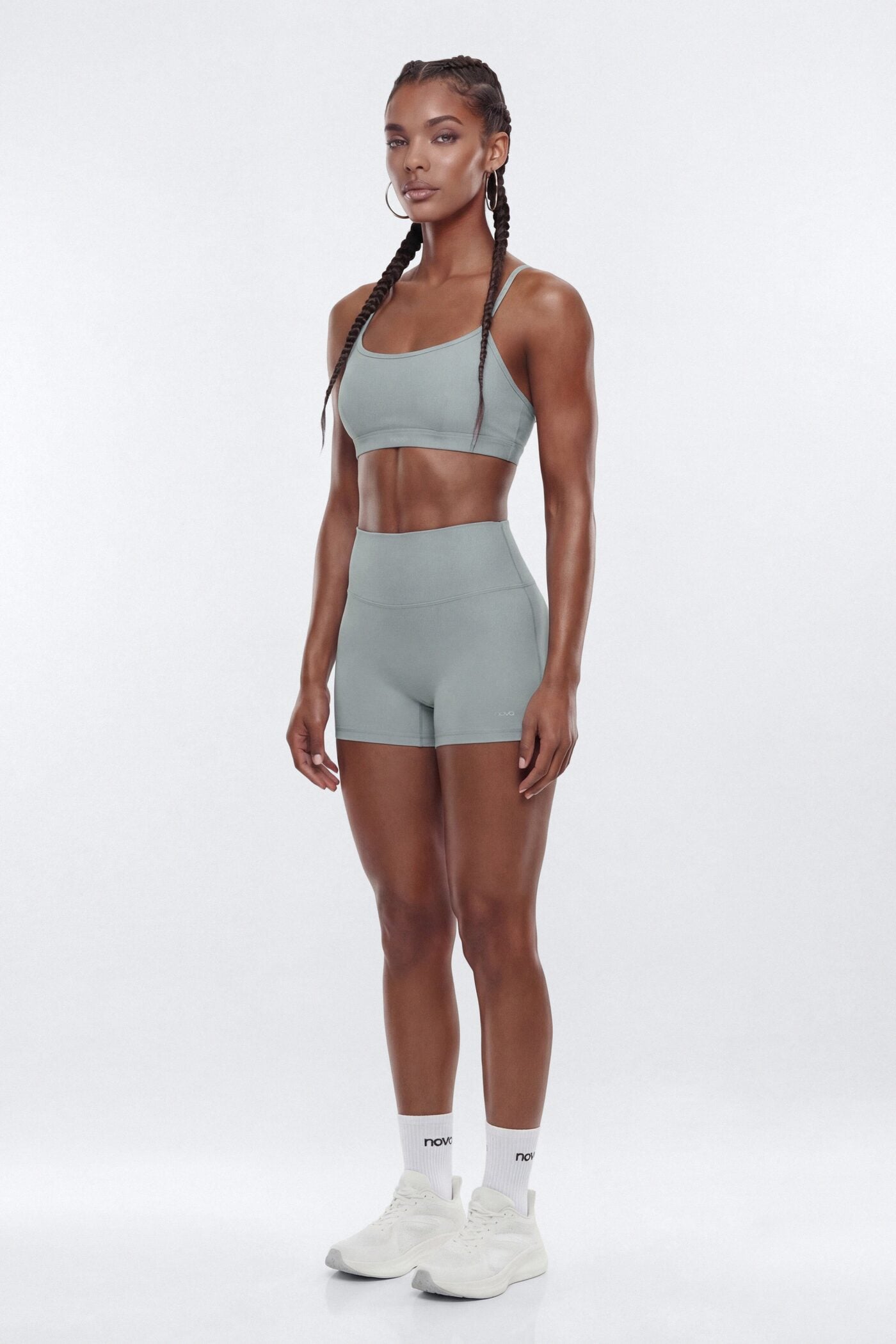 AirSculpt™ 3″ Mid Rise Biker Short - Steel image 1