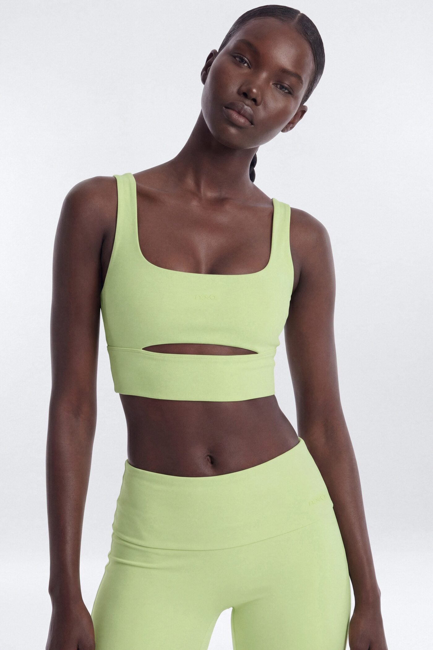 ButterSoft Cut Out Long Line Sports Bra - Pistachio image 1
